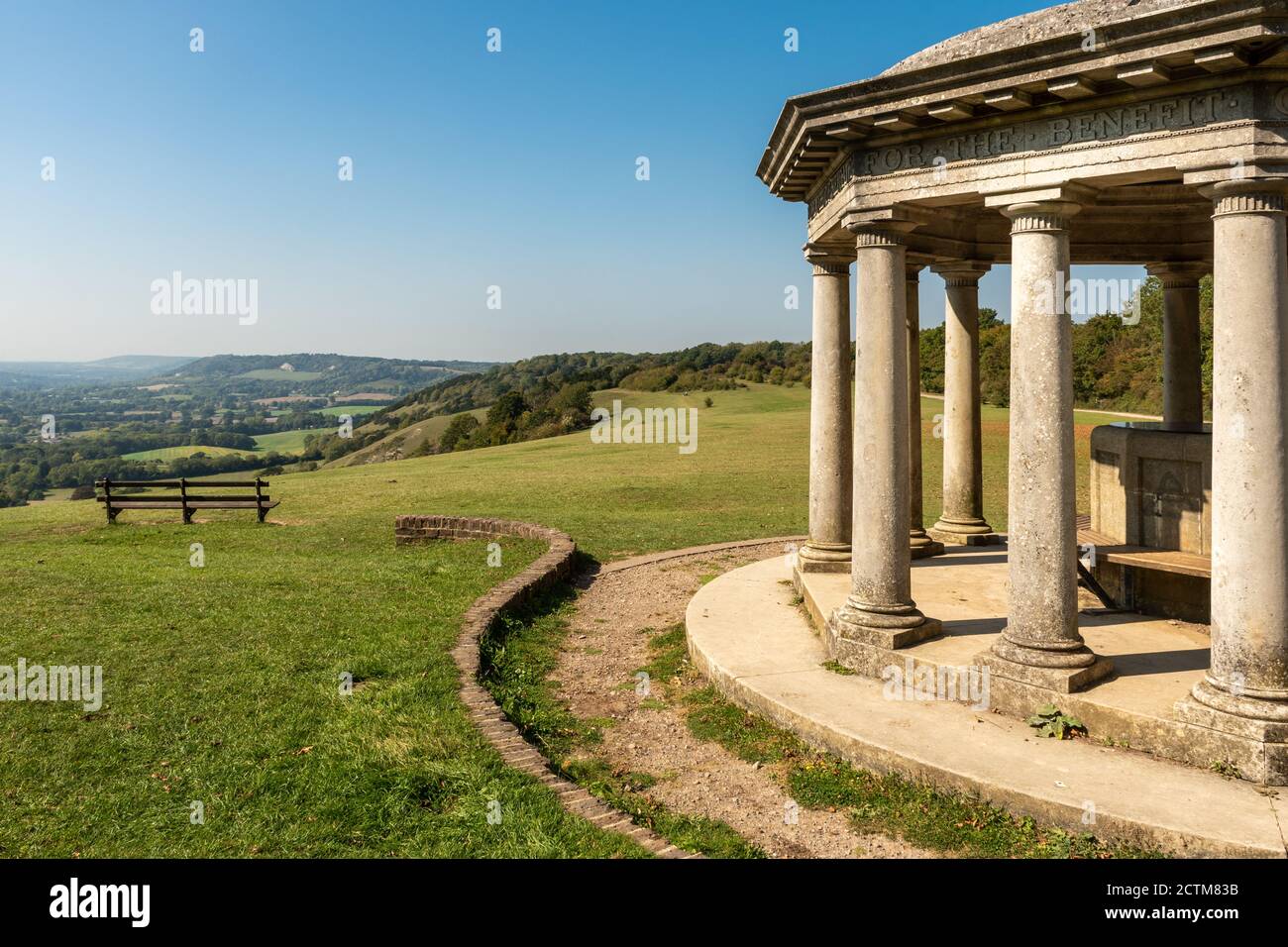 Inglis Memorial, un monument sur Colley Hill dans l'AONB de Surrey Hills et North Downs, au Royaume-Uni, le jour ensoleillé de septembre Banque D'Images