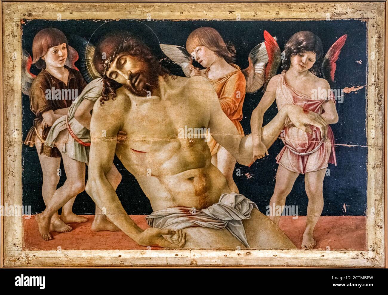 Cristo morto coi quattro angeli Banque de photographies et d’images à