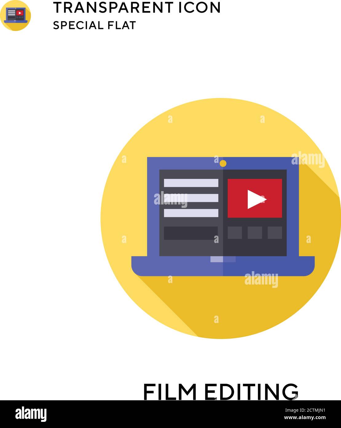 Icône de vecteur d'édition de film. Illustration de style plat. Vecteur EPS 10. Illustration de Vecteur