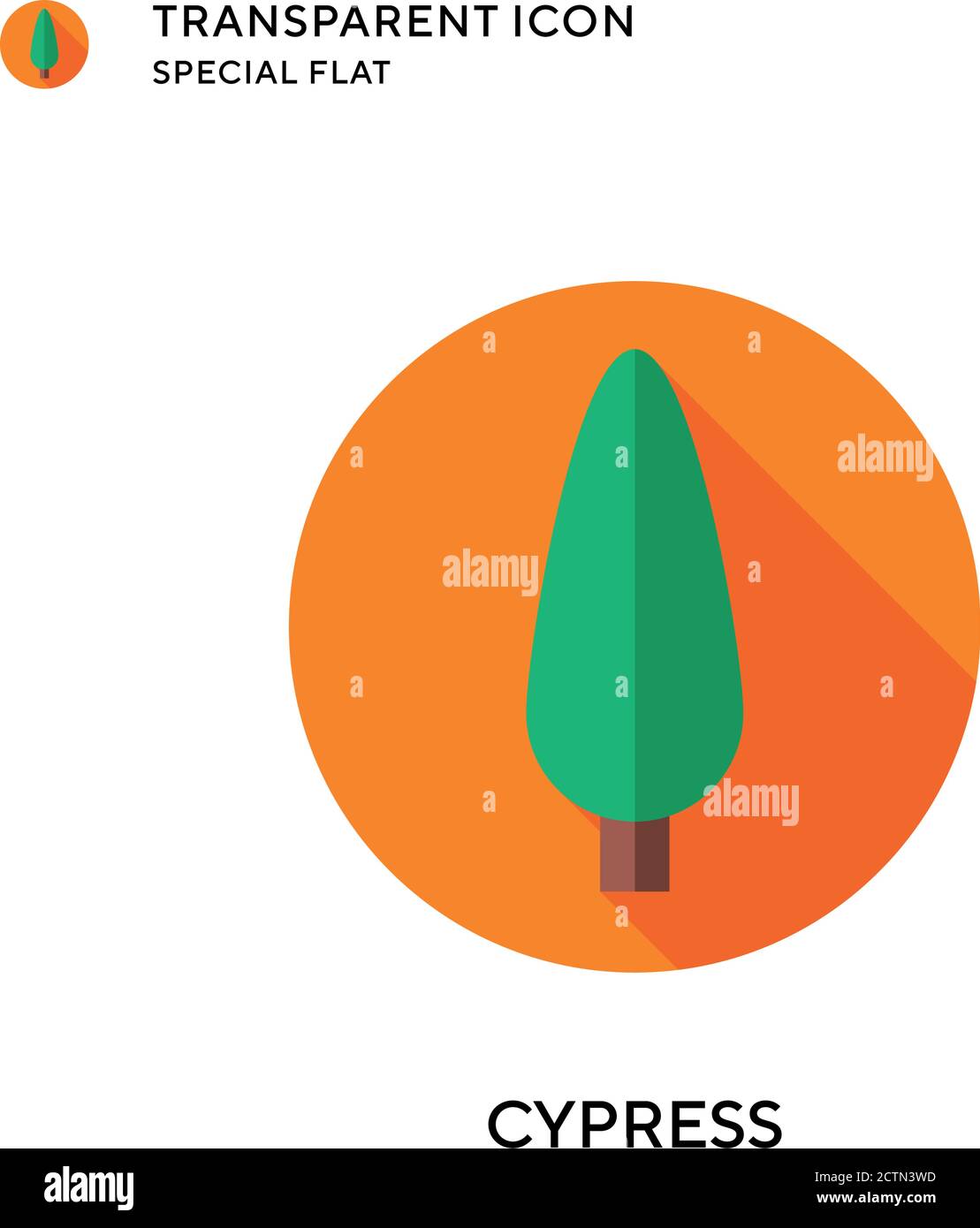 Icône de vecteur Cypress. Illustration de style plat. Vecteur EPS 10. Illustration de Vecteur