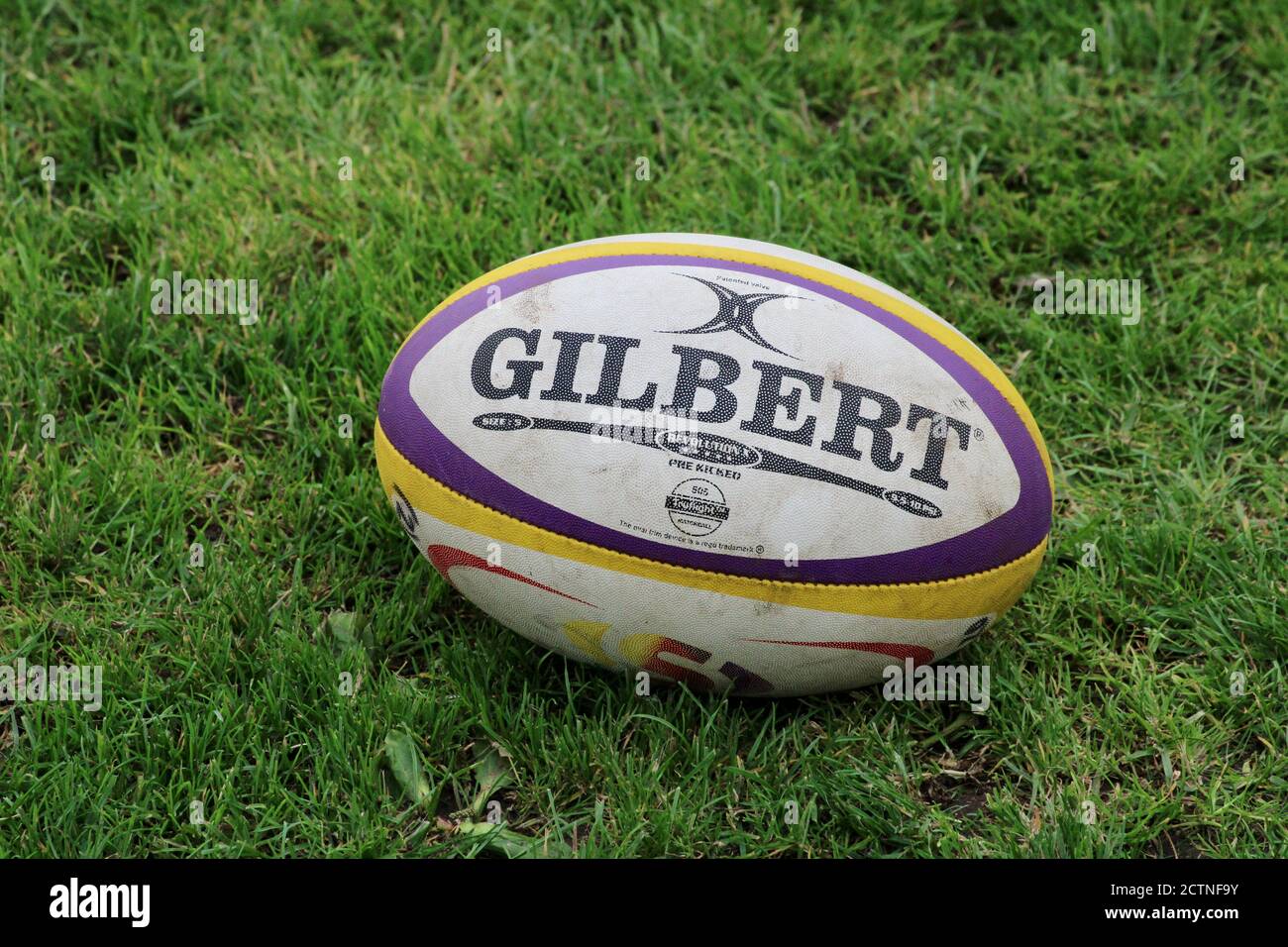 Gilbert Rugby ball sur gazon Banque D'Images