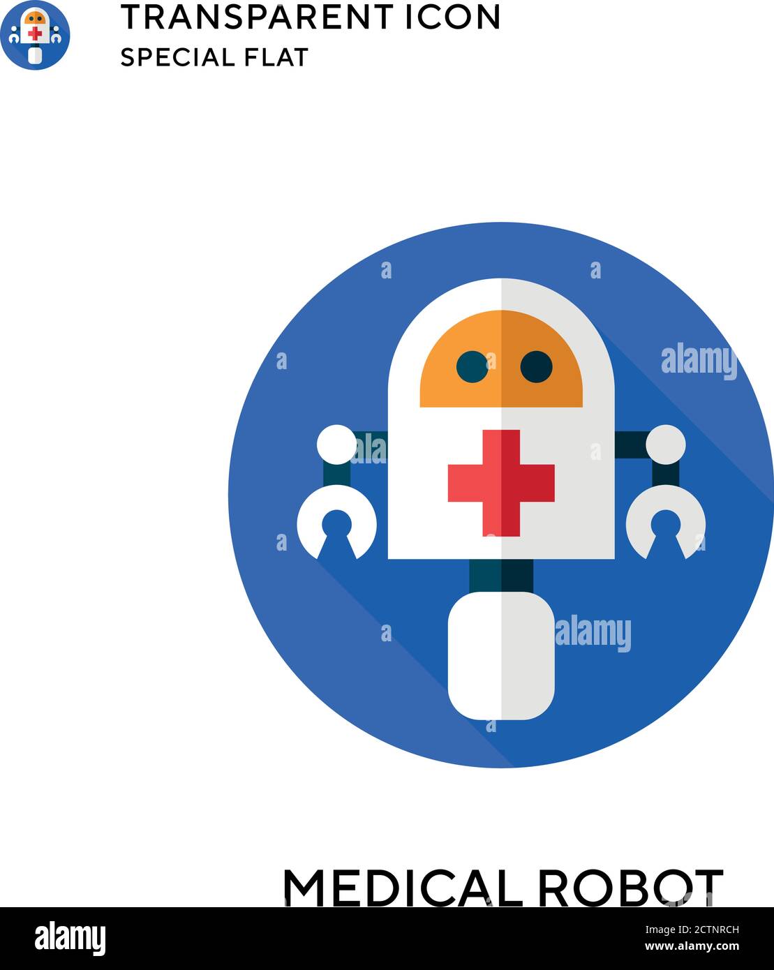 Icône vecteur robot médical. Illustration de style plat. Vecteur EPS 10. Illustration de Vecteur