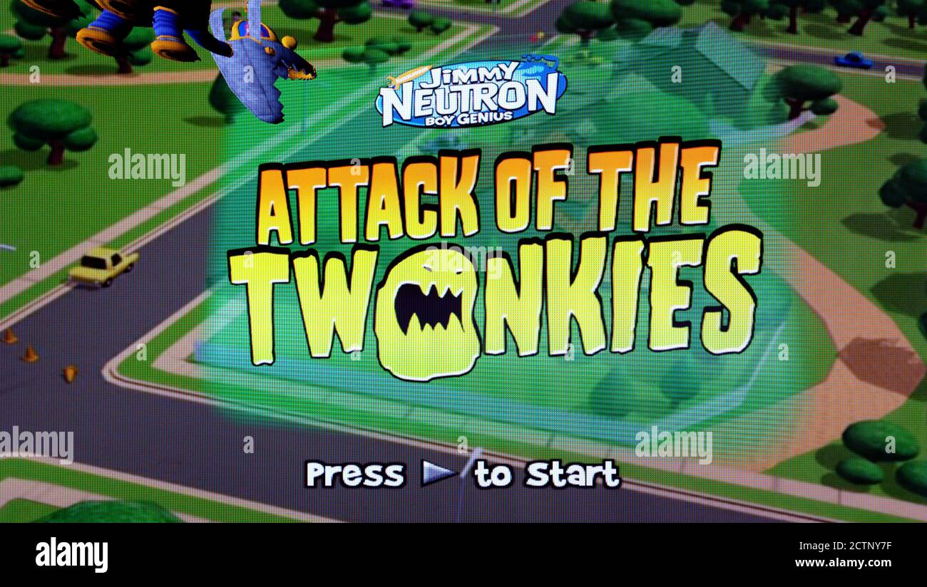 Jimmy Neutron Boy Genius - attaque des Twonkies - Sony PlayStation 2 PS2 - usage éditorial uniquement Banque D'Images