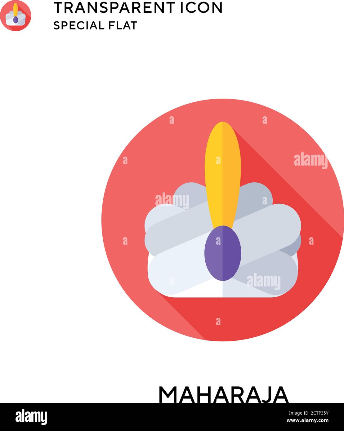 Icône de vecteur Maharaja. Illustration de style plat. Vecteur EPS 10. Illustration de Vecteur