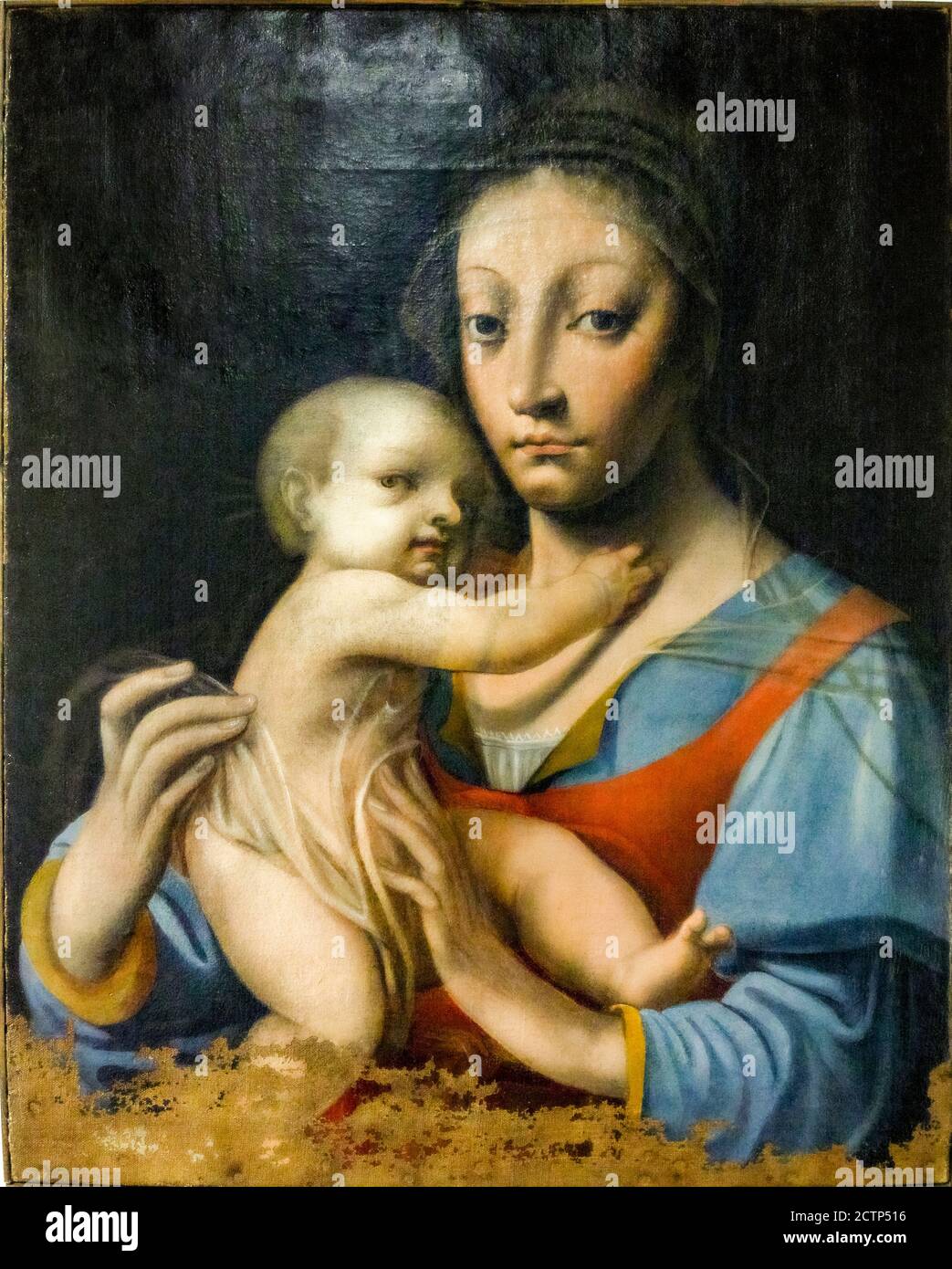 Italie Emilia Romagna Pennabilli - Musée diocésain de Montefeltro - Madonna et l'enfant Banque D'Images