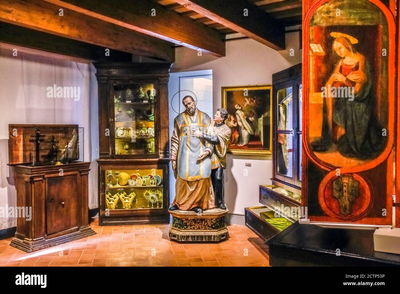 Italie Emilia Romagna Pennabilli - Musée diocésain de Montefeltro - Saint Andrew d'avellino Banque D'Images