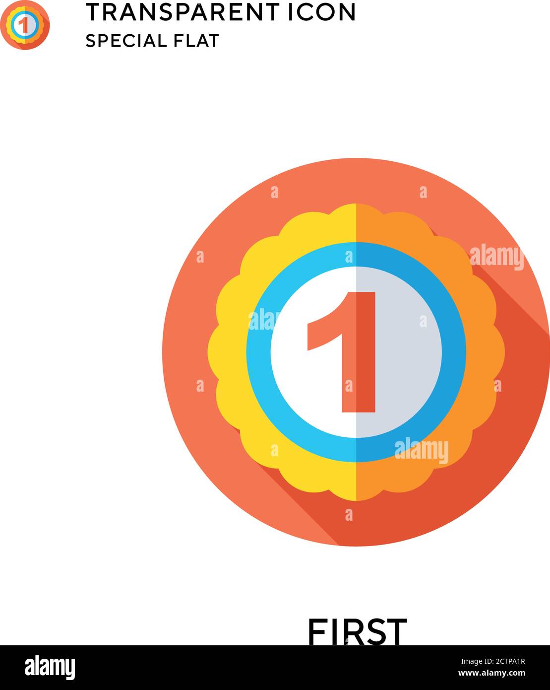 Première icône de vecteur. Illustration de style plat. Vecteur EPS 10. Illustration de Vecteur