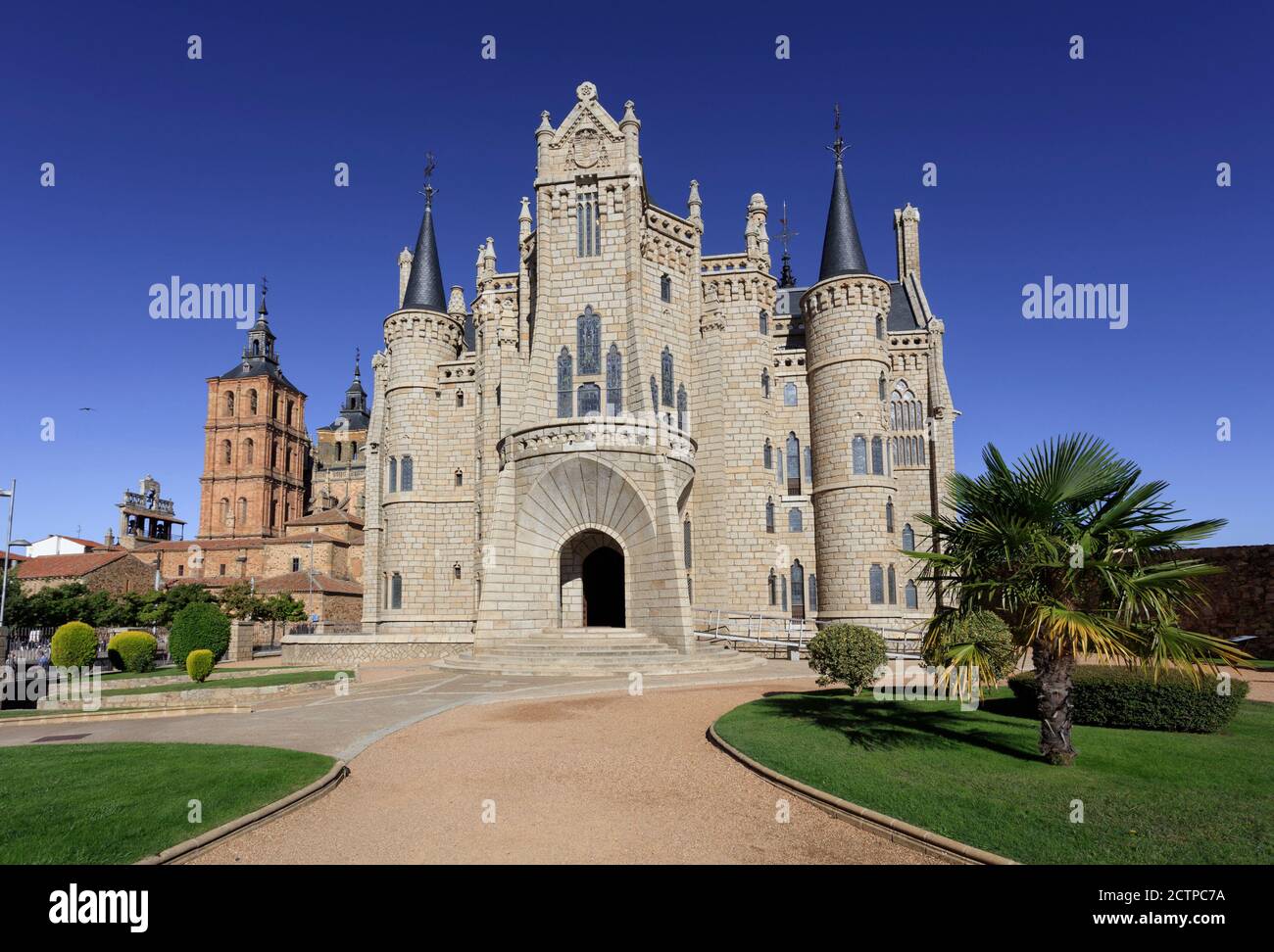 Palais de Gaudi. Palais épiscopal. Musée religieux. Astorga. León. Sentier de Santiago. Espagne. Banque D'Images