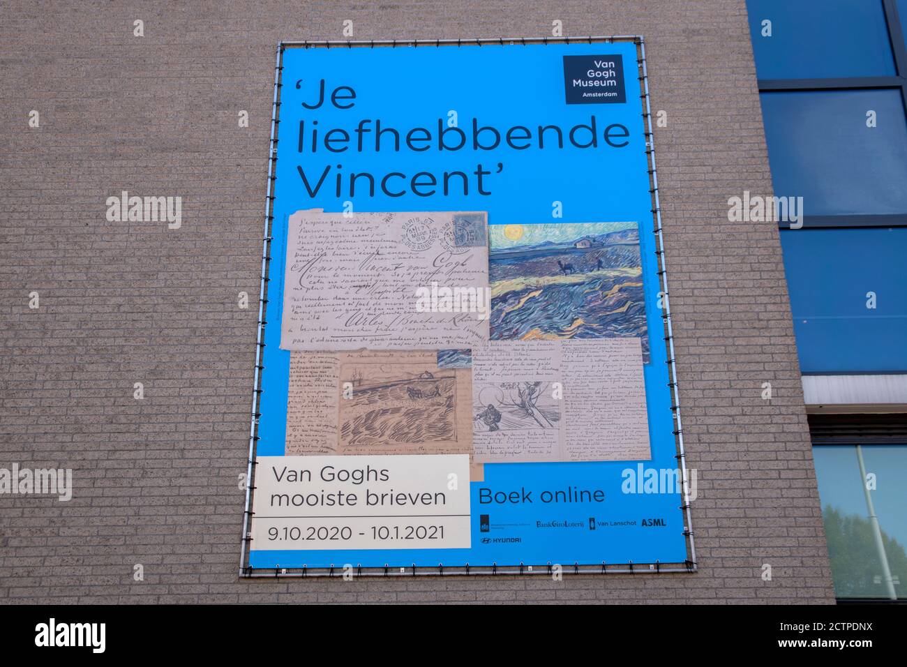 Panneaux d'affichage Van Gogh les plus belles lettres au Van Gogh Museum Amsterdam pays-Bas 20-9-2020 Banque D'Images