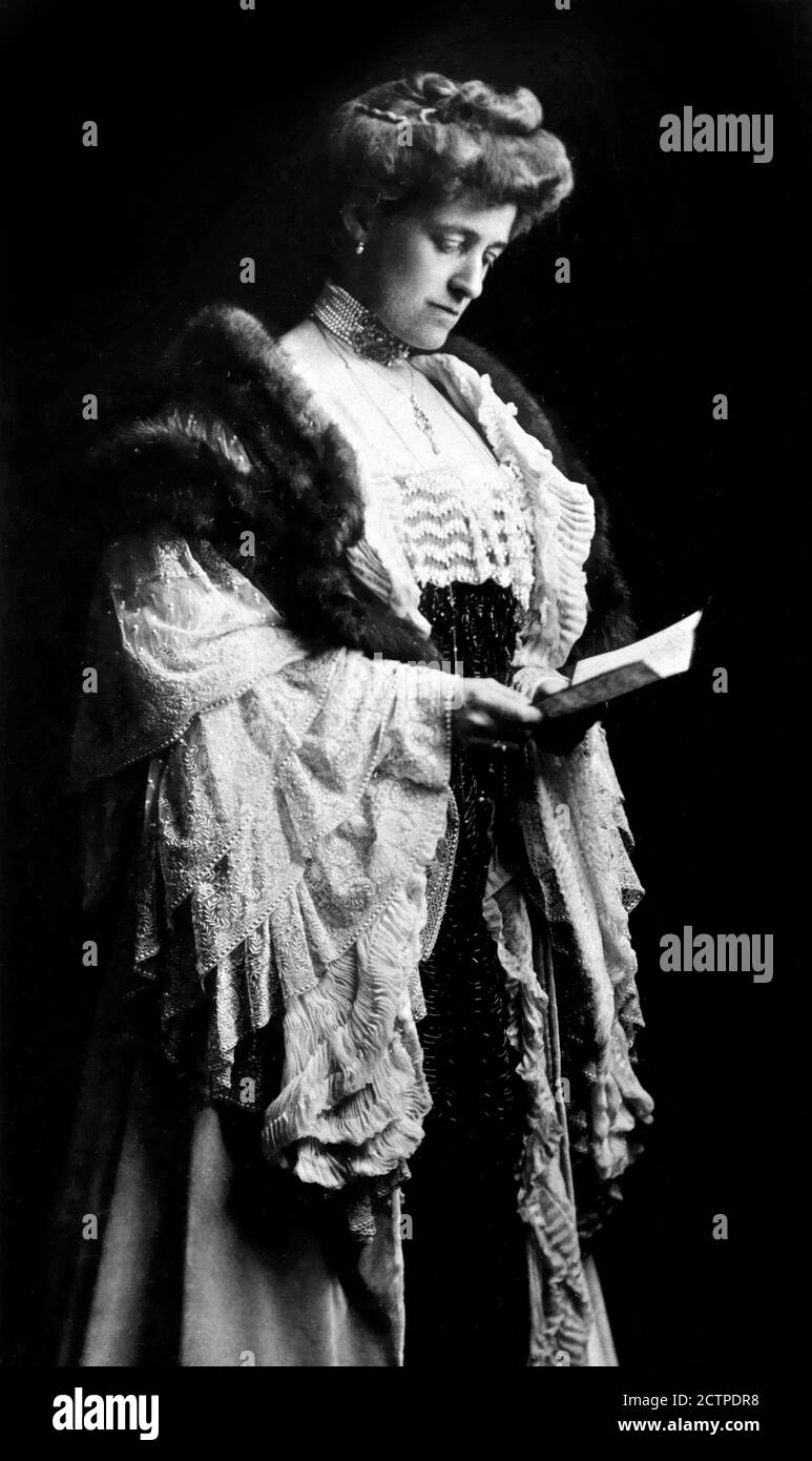Edith Wharton (née Edith Newbold Jones, 1862-1937), portrait du romancier américain c. 1885. Banque D'Images