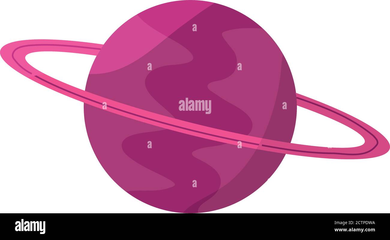 illustration vectorielle d'icône isolée de l'espace planétaire de saturn Illustration de Vecteur