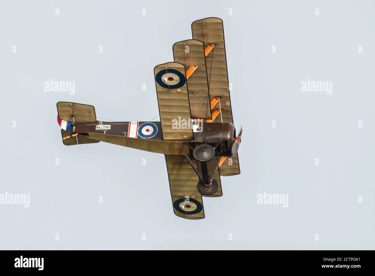 Le Sopwith Triplane était un avion de chasse monoplace conçu et fabriqué par le Sopwith Aviation Company pendant la Première Guerre mondiale. Banque D'Images