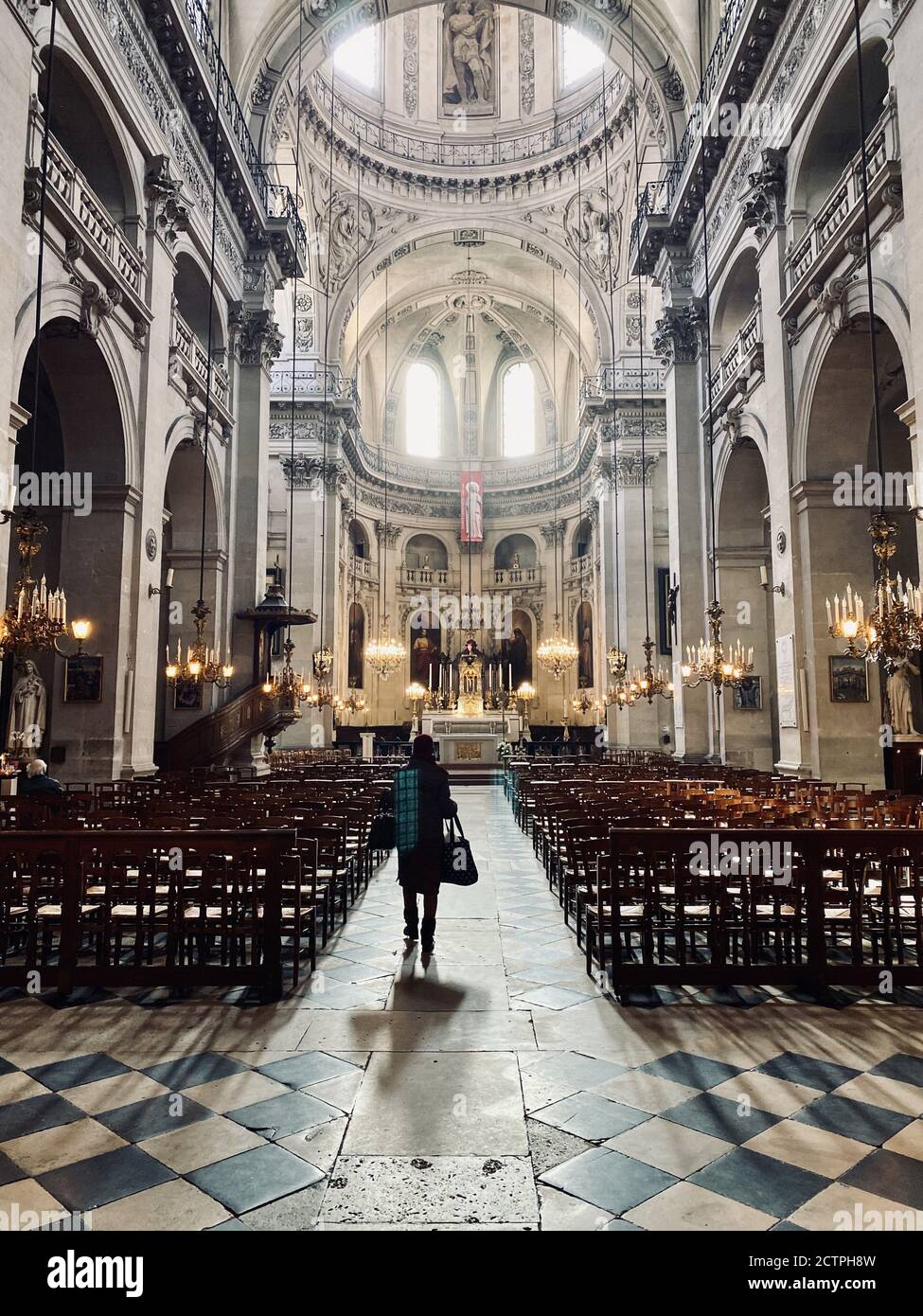Photo intérieure de l'église Saint-Paul-Saint-Louis à Paris Banque D'Images