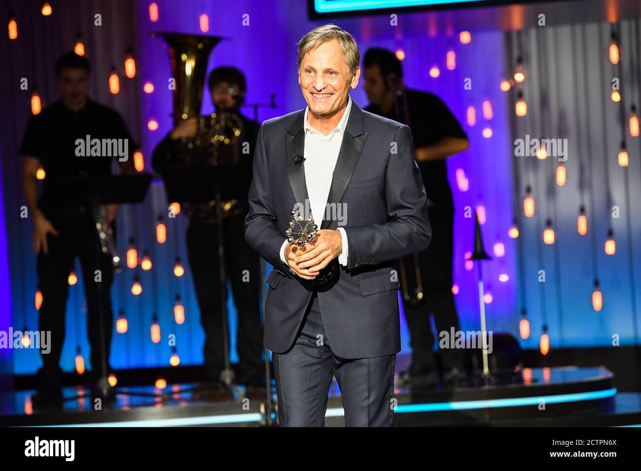 Saint-Sébastien, Espagne. 24 septembre 2020. Viggo Mortensen reçoit le Prix Donostia au 68e Festival International du film de San Sebastian. Credit: Julen Pascual Gonzalez/Alay Live News Banque D'Images