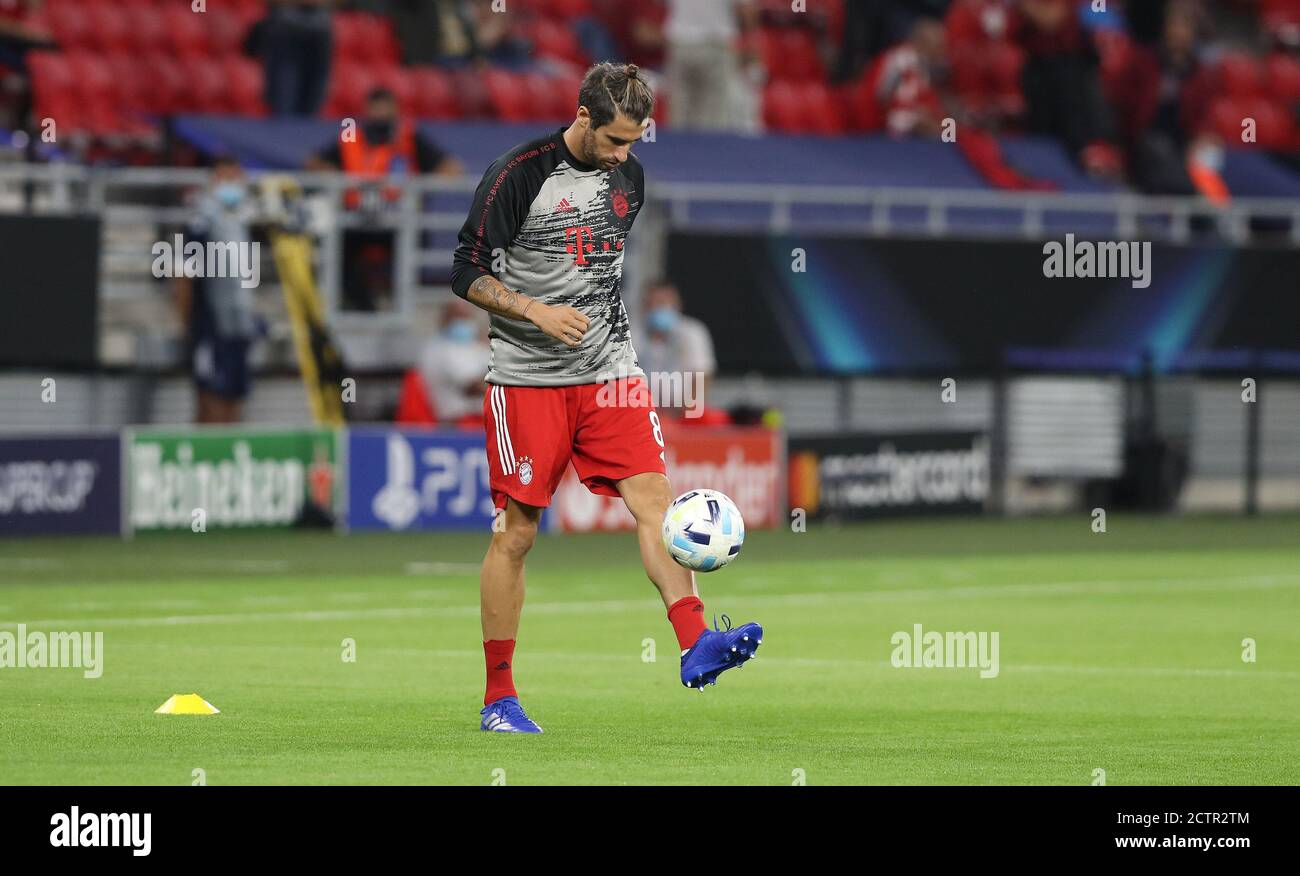 Budapest, Ungarn. 24 septembre 2020. Firo: 24.09.2020 Fuvuball, football UEFA Super Cup 2020 FCB FC Bayern Mvºnchen Muenchen - Sevilla FC Warm up Javier Martinez | usage dans le monde crédit: dpa/Alay Live News Banque D'Images