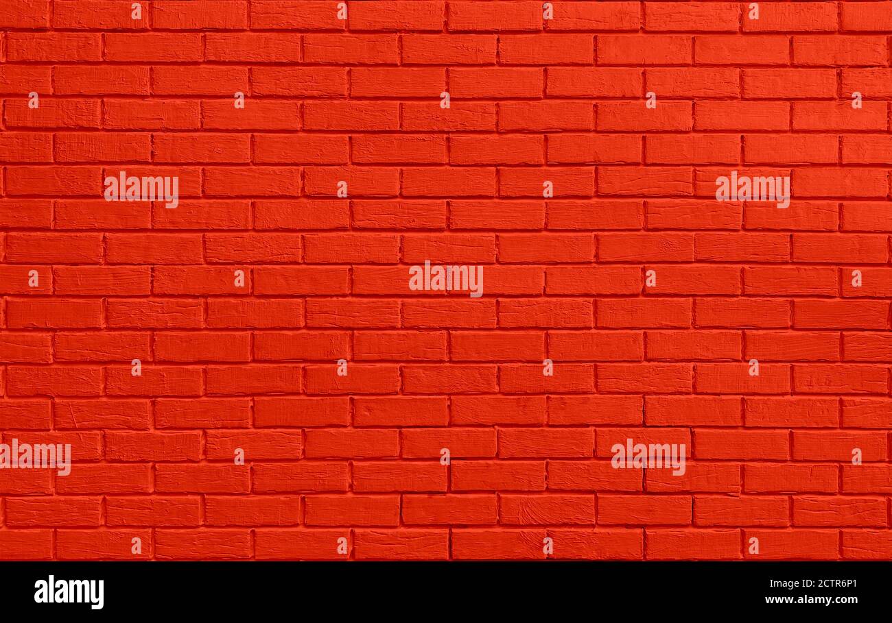 Mur de briques de couleur rouge. Fond de texture Brickwall Banque D'Images