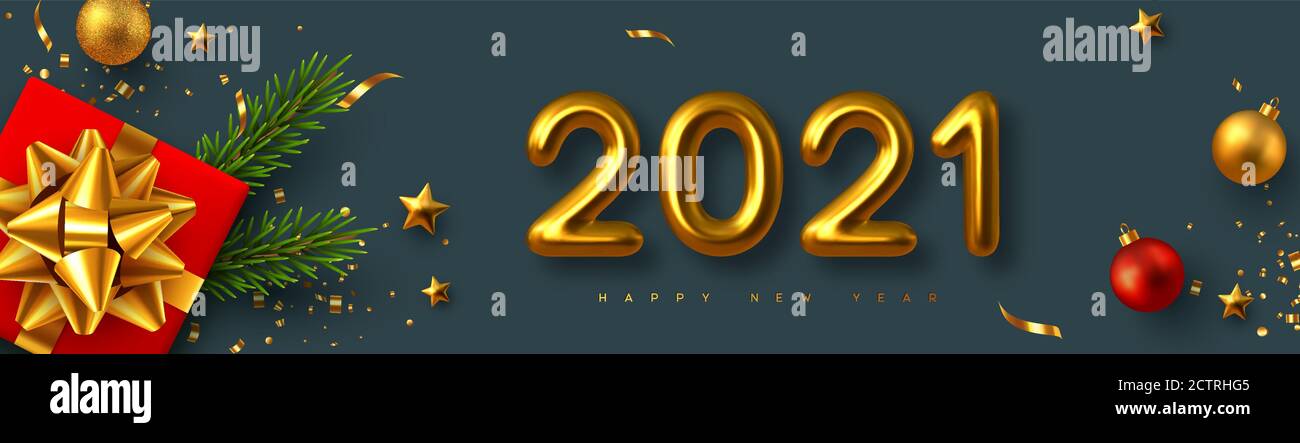 2021 panneau du nouvel an. Illustration de Vecteur