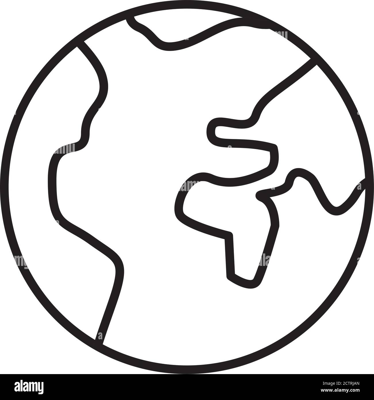world planet earth style ligne icône vecteur illustration design Illustration de Vecteur