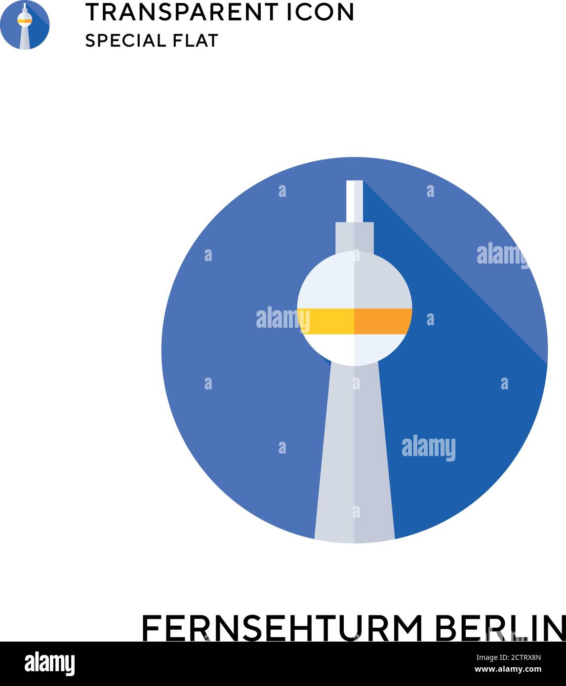 Fernsehturm berlin vecteur icône. Illustration de style plat. Vecteur EPS 10. Illustration de Vecteur