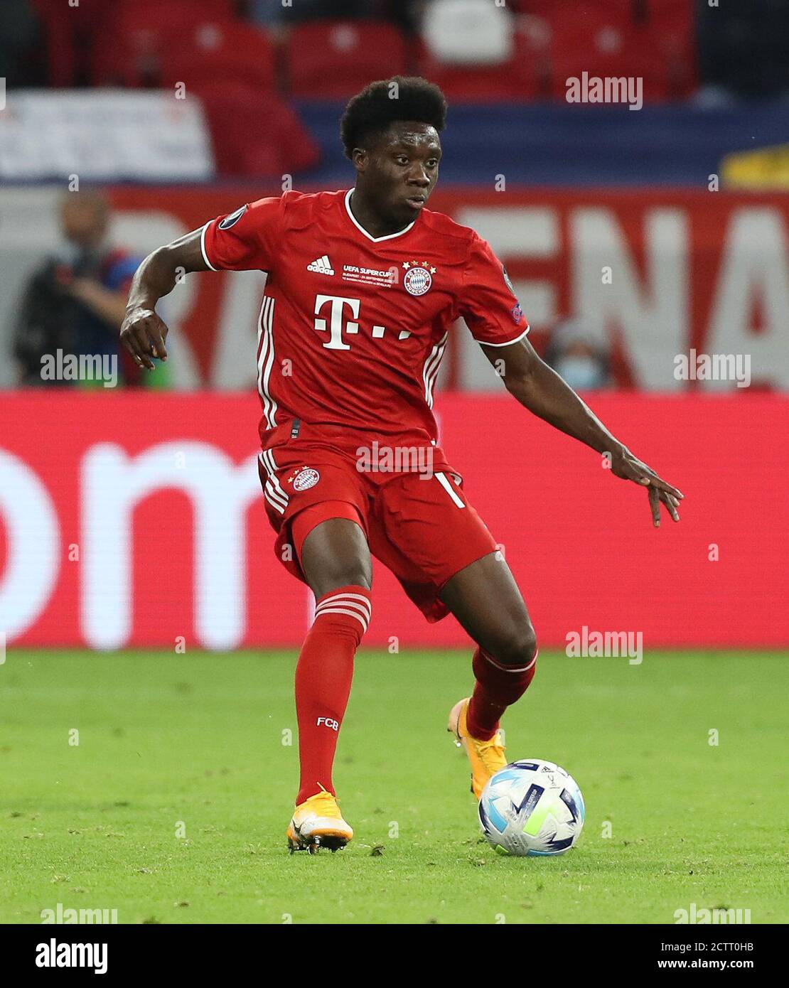 Budapest, Ungarn. 24 septembre 2020. Firo: 24.09.2020 football, UEFA Super Cup 2020 FC Bayern Munich Muenchen - Sevilla FC 2: 1 NV FCB Alphonso Davies, action individuelle, | usage dans le monde crédit: dpa/Alay Live News Banque D'Images
