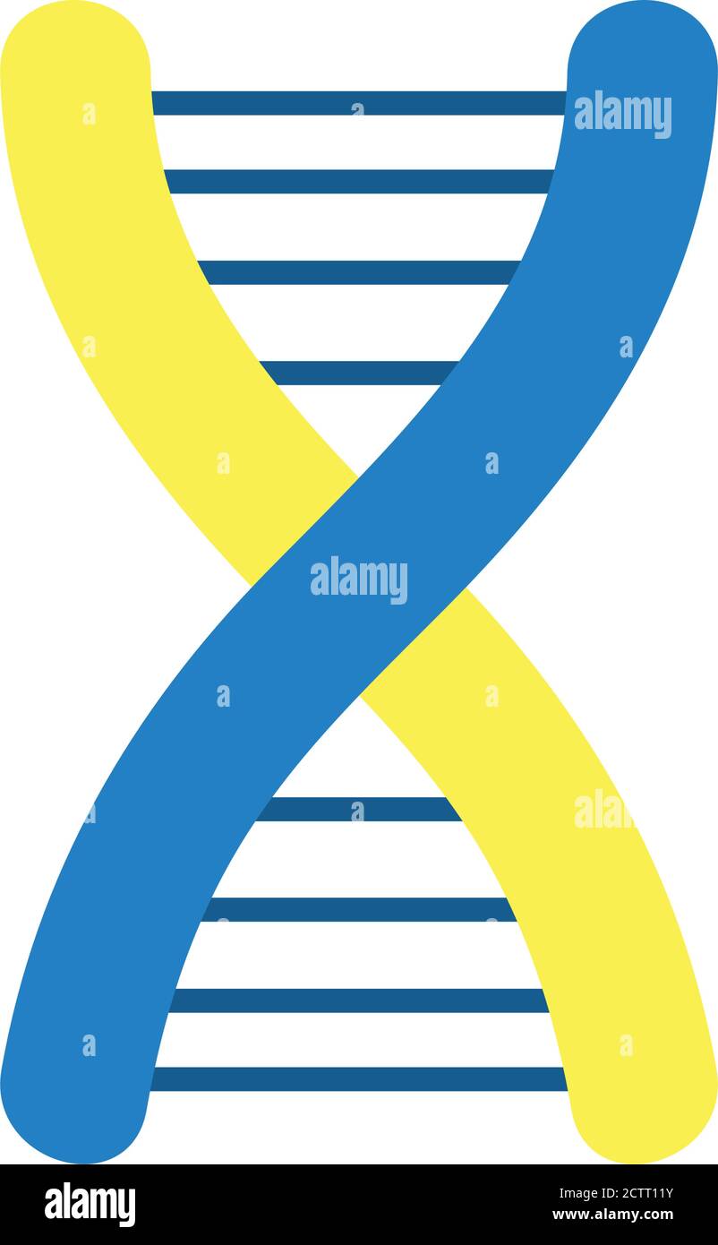 concept de syndrome de down, icône de chromosome sur fond blanc, style plat, illustration vectorielle Illustration de Vecteur