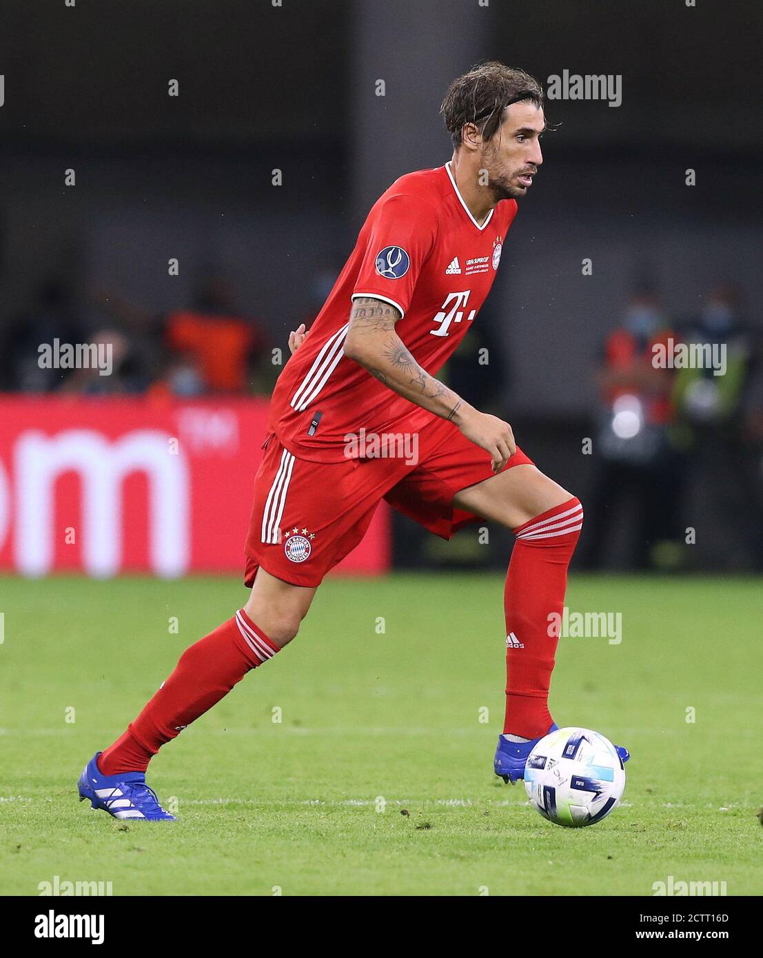 Budapest, Ungarn. 24 septembre 2020. Firo: 24.09.2020Fussball, Fussball UEFA Super Cup 2020 FC Bayern Munich Muenchen - Sevilla FC 2:1 N.V. FCB Javi Martínez, Martinez, Einzelaktion, |utilisation dans le monde crédit: dpa/Alamy Live News Banque D'Images