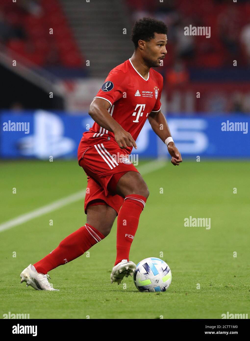 Budapest, Ungarn. 24 septembre 2020. Firo: 24.09.2020 football, UEFA Super Cup 2020 FC Bayern Munich Muenchen - Sevilla FC 2: 1 NV FCB Serge Gnabry, action individuelle, | usage dans le monde crédit: dpa/Alamy Live News Banque D'Images