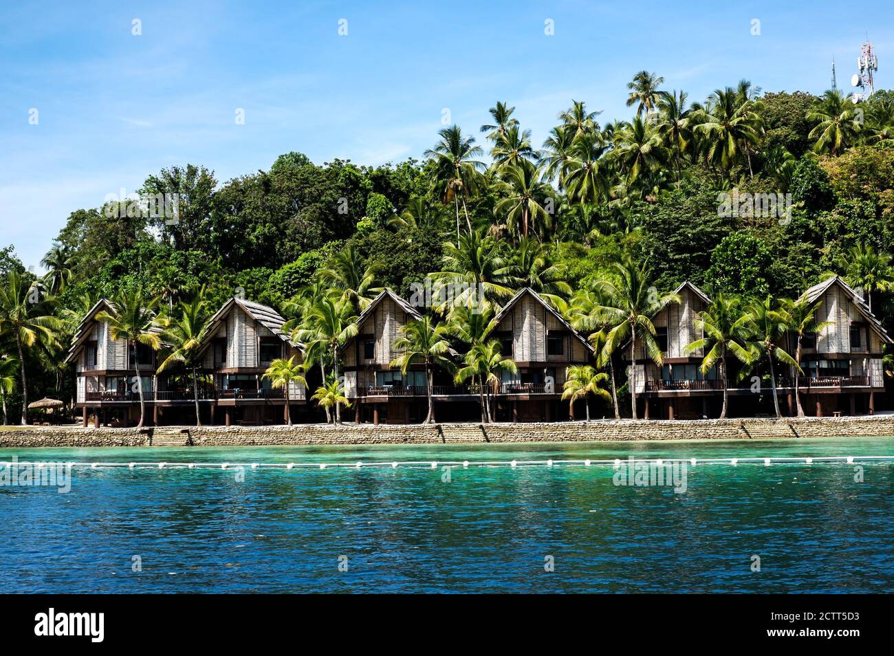 Maisons de vacances au bord de l'eau Banque D'Images