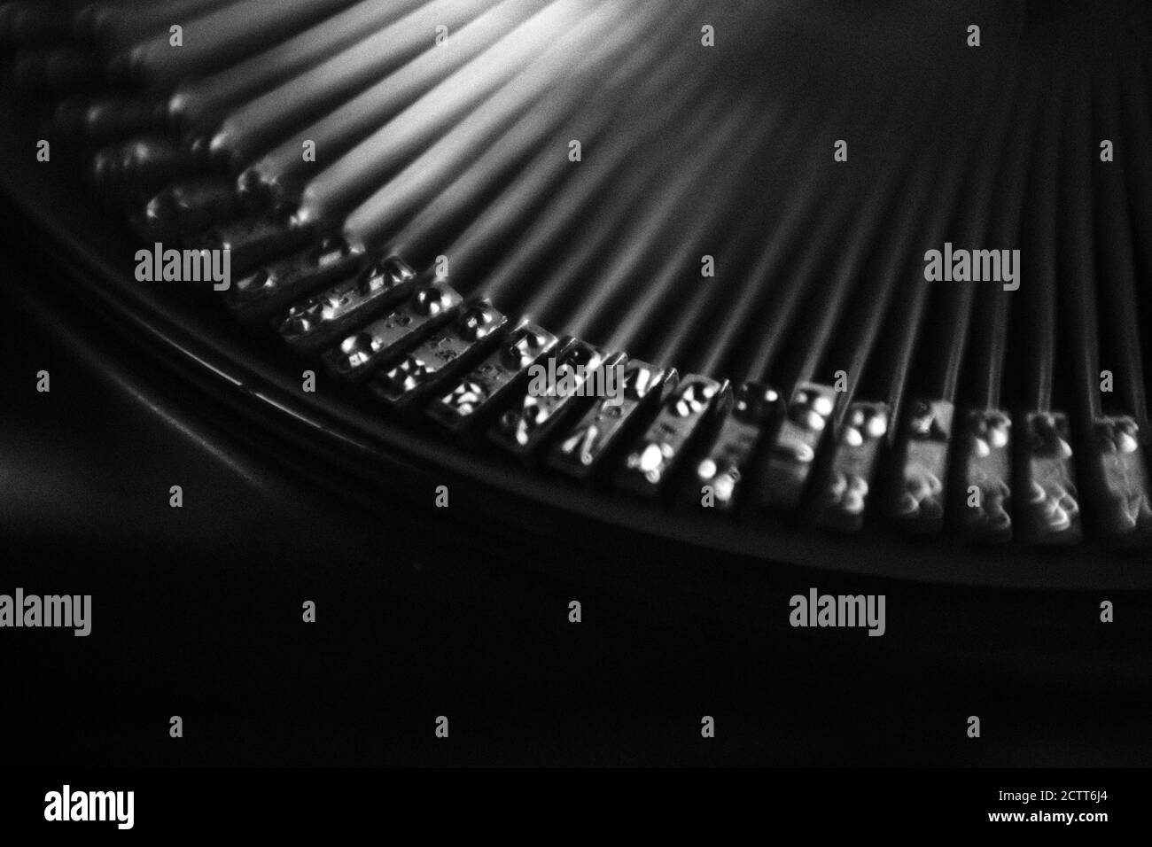 Gros plan d'une machine à écrire vintage Banque D'Images