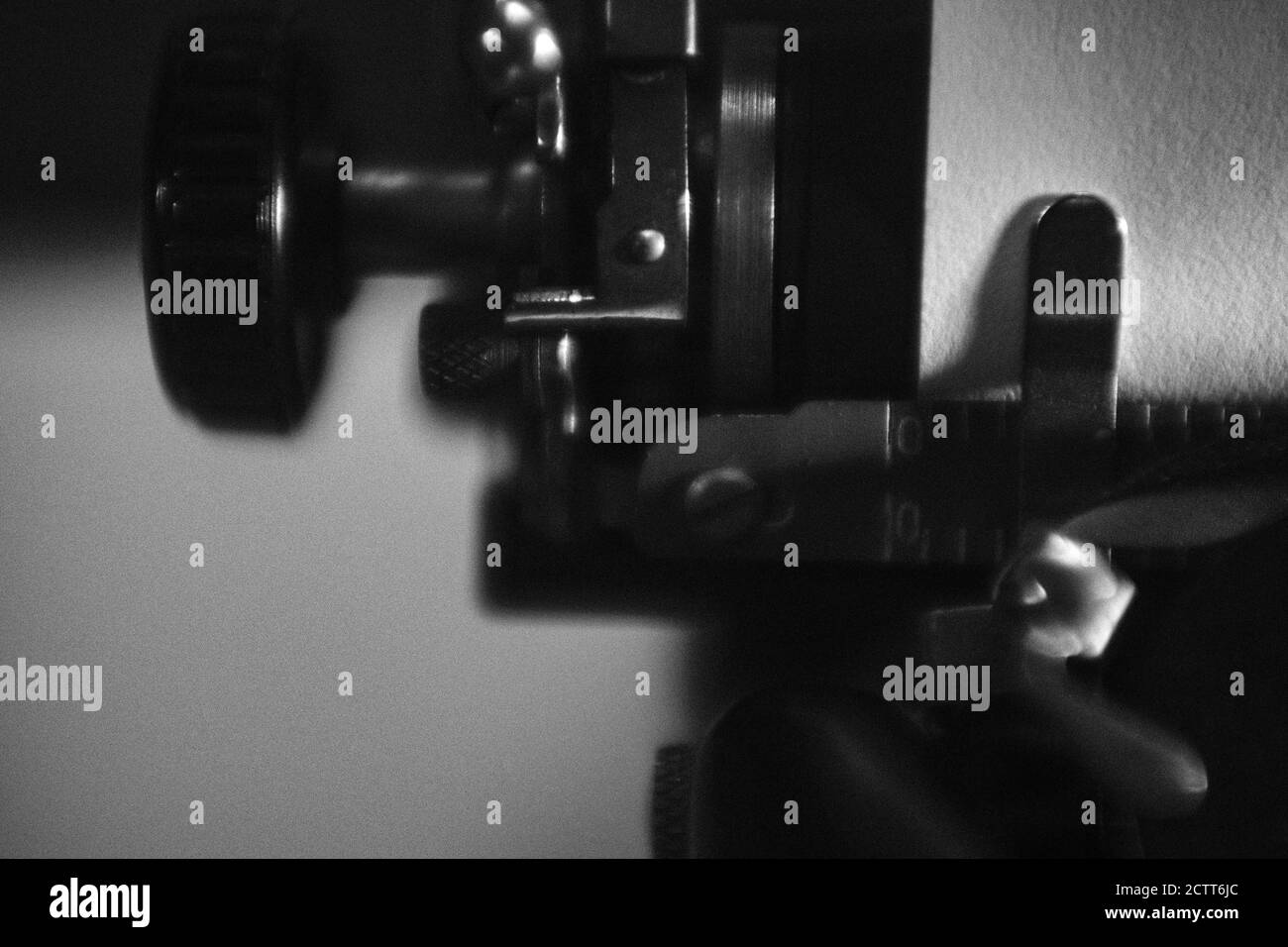 Gros plan d'une machine à écrire vintage Banque D'Images