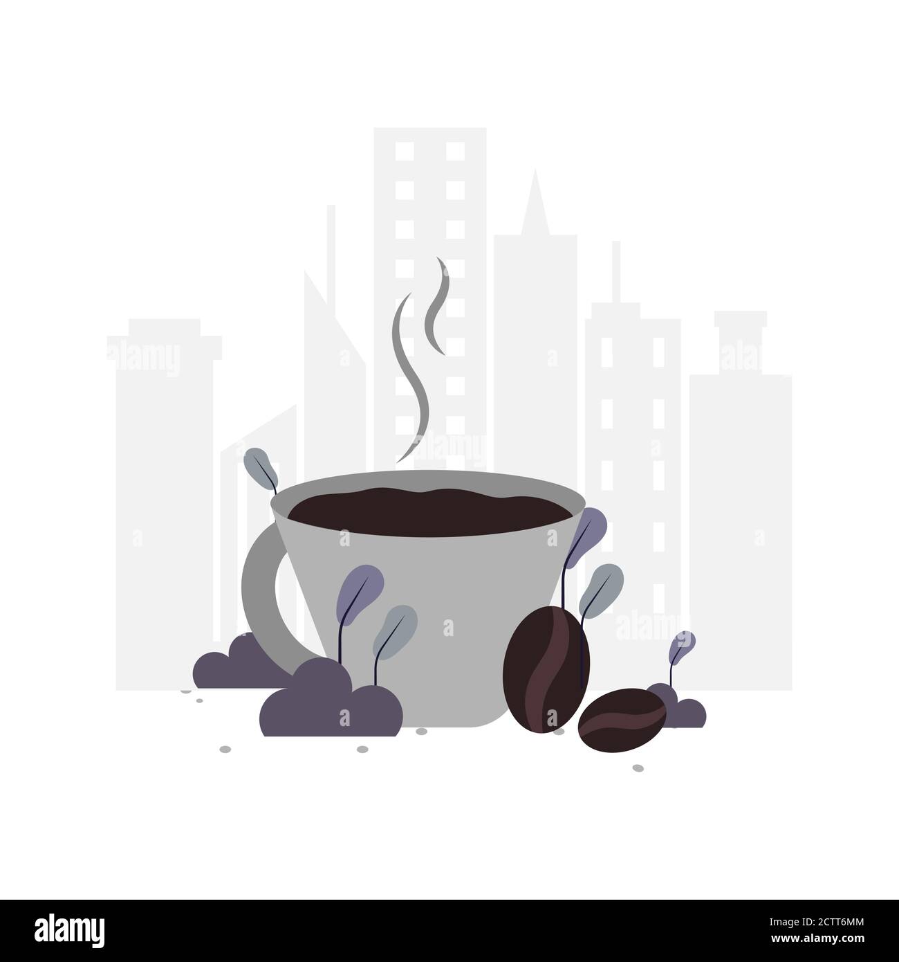 Illustration à plat pour café.conception vectorielle.convient pour la page d'arrivée, l'interface utilisateur, le site Web, l'application mobile, l'éditorial, l'affiche, la brochure, l'article et la bannière. Illustration de Vecteur