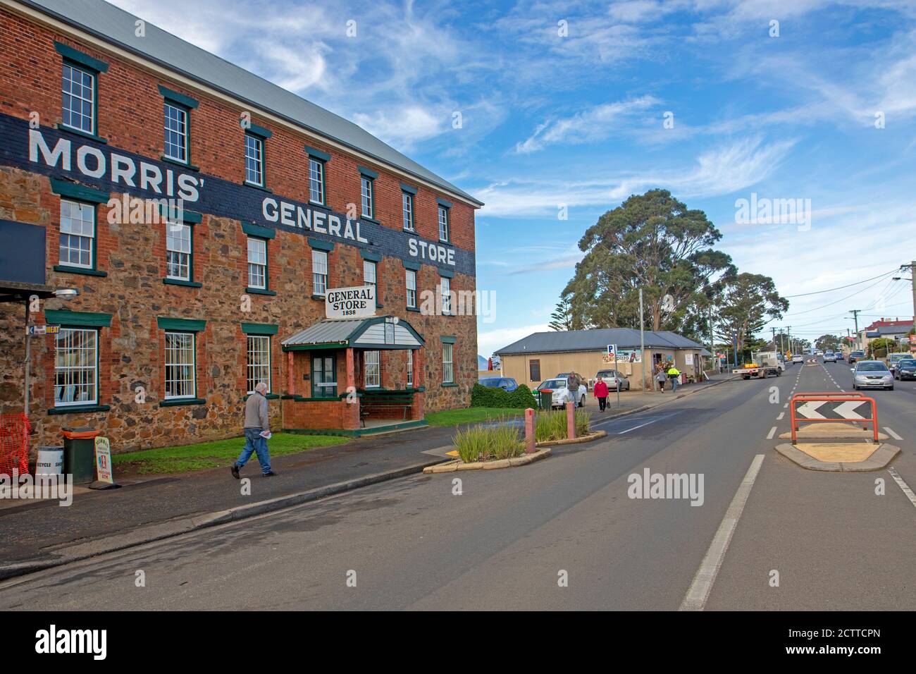 La rue principale de Swansea, Tasmanie Banque D'Images