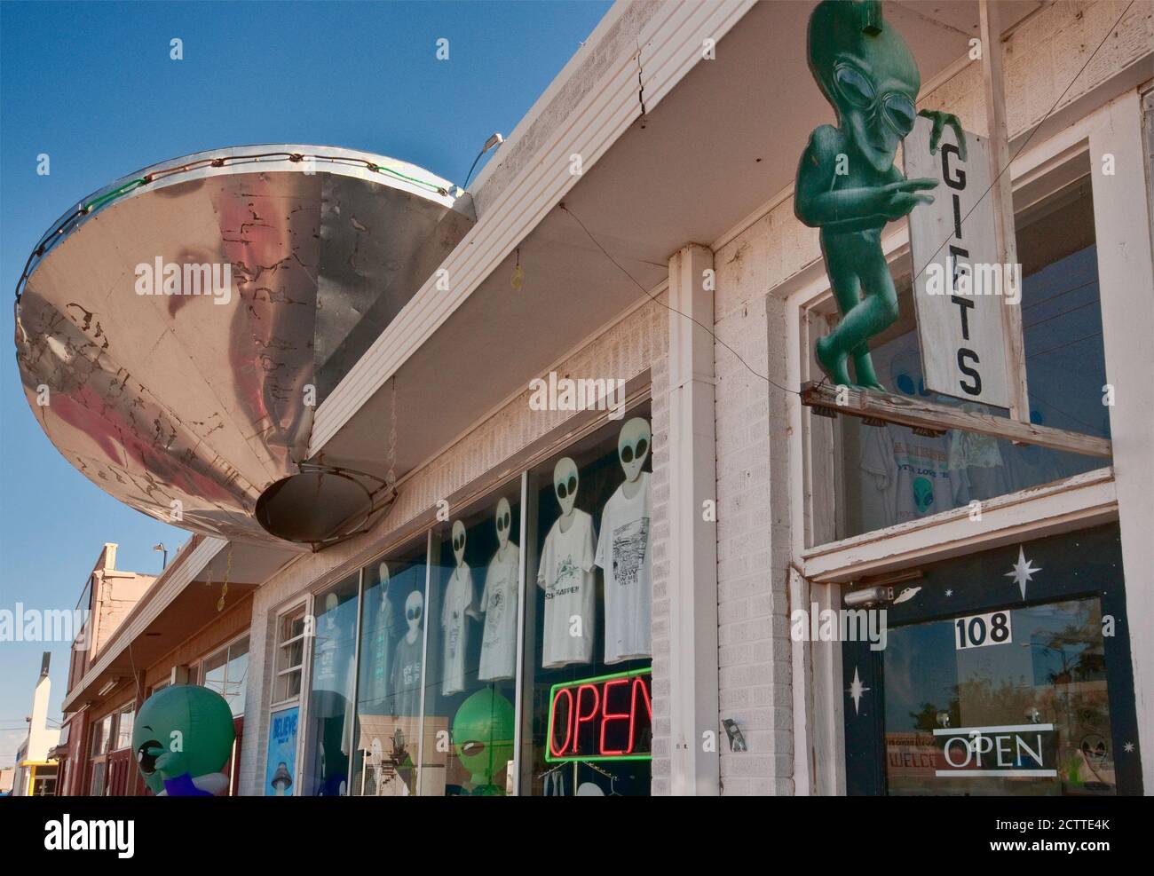 Thème alien Espace cadeaux à Roswell, Nouveau Mexique, USA Banque D'Images