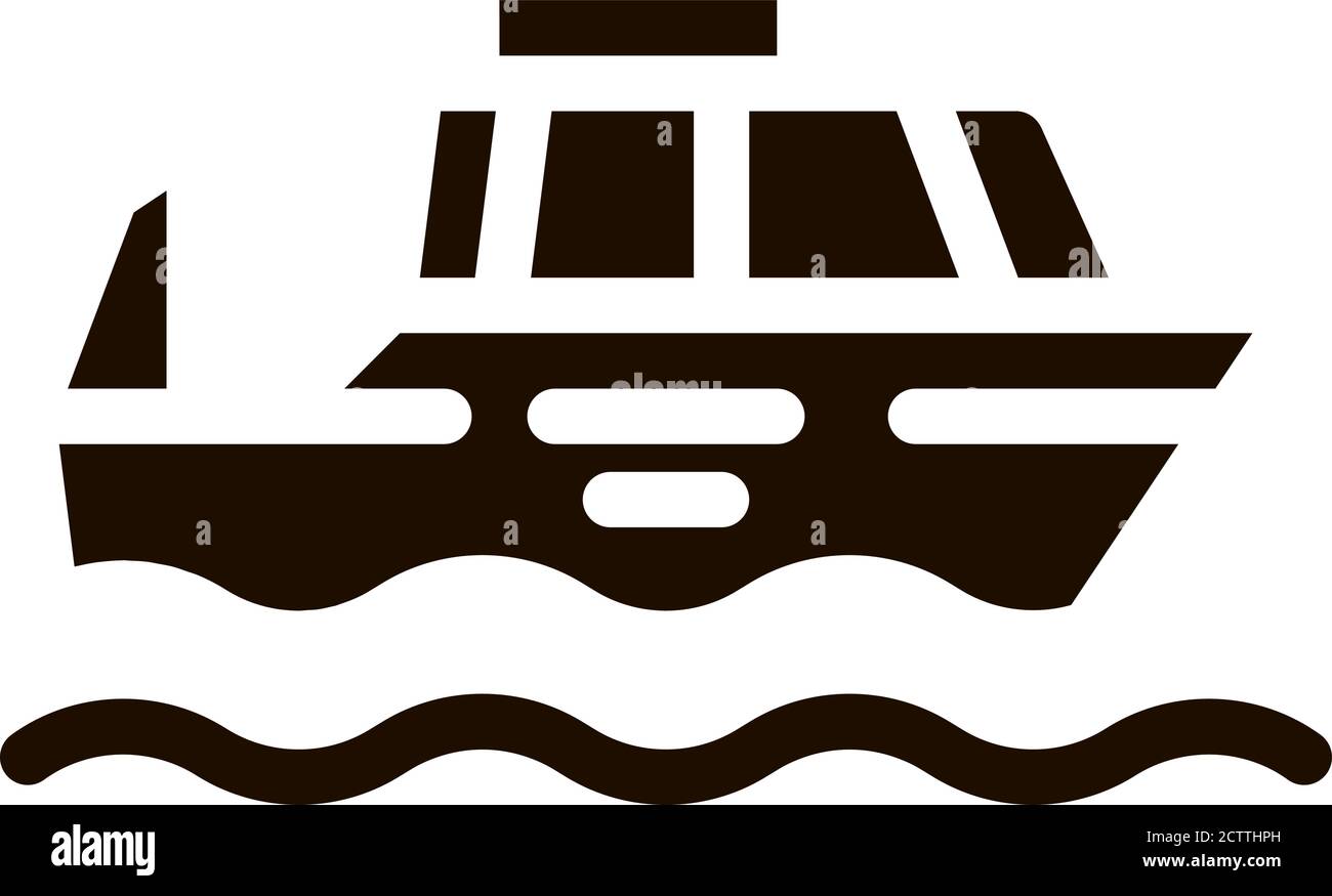 Icône de vecteur de transport public en bateau-taxi Illustration de Vecteur