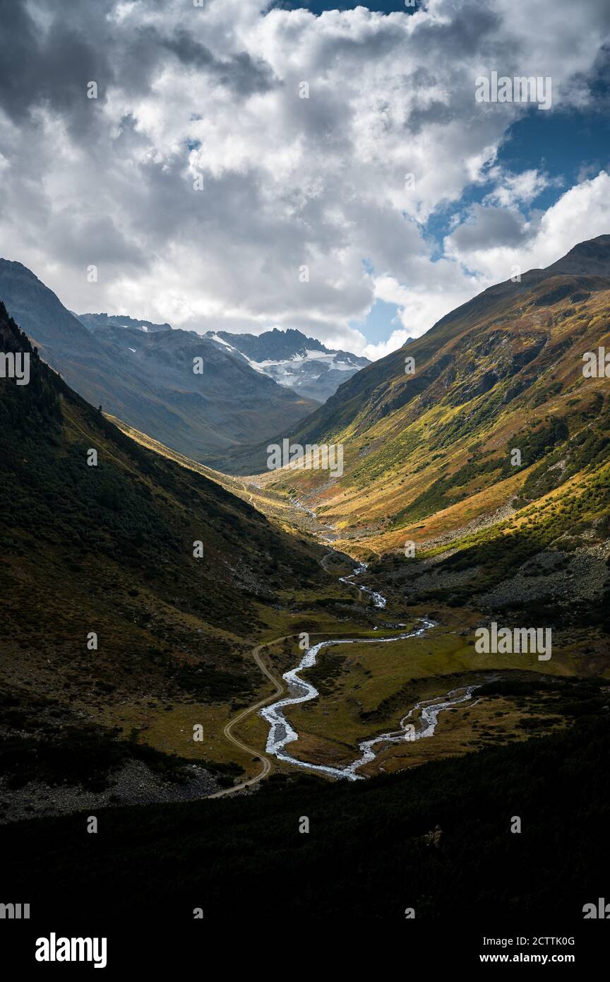 Val Grialetsch auf dem Flüelass Banque D'Images