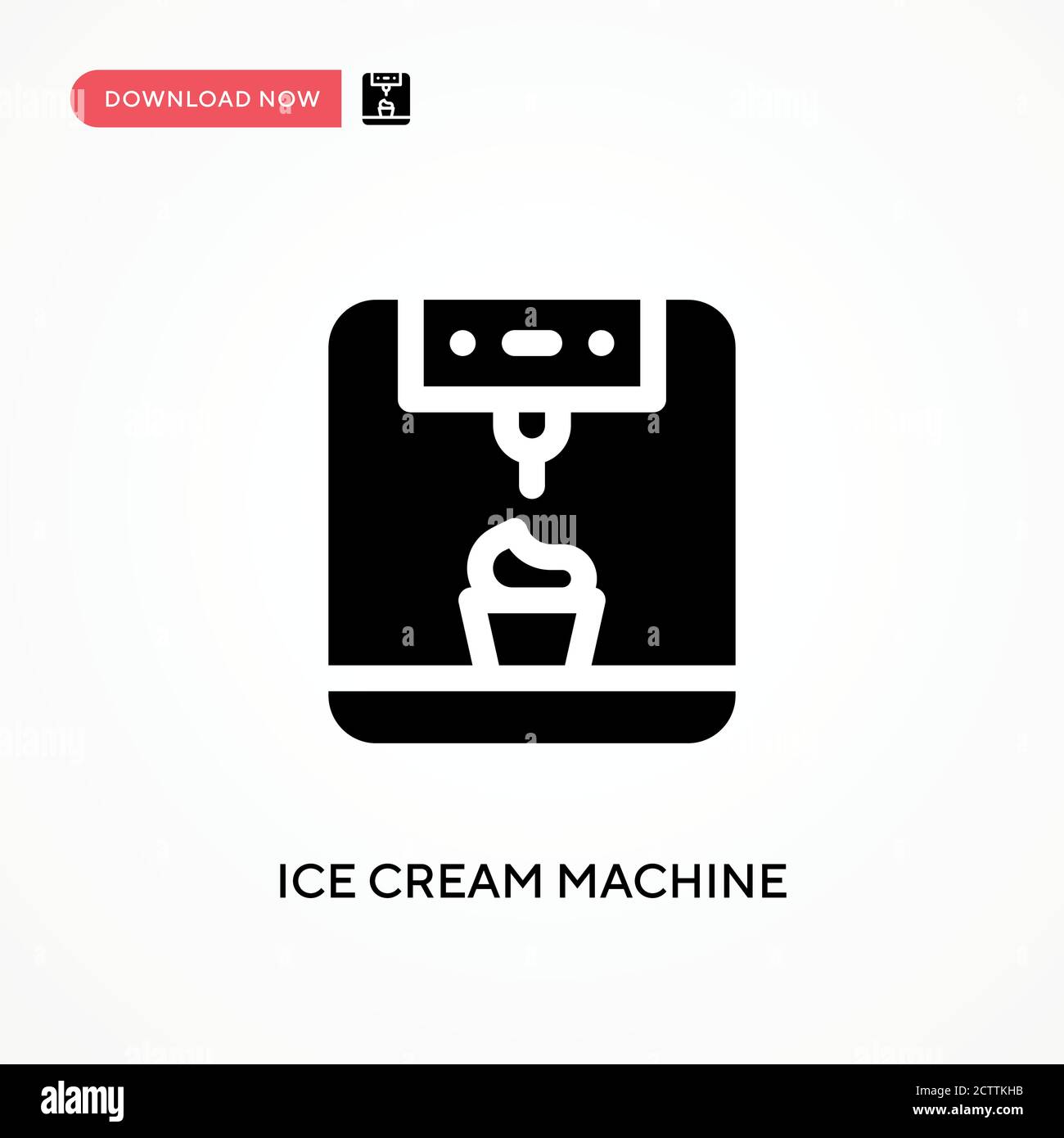 Icône de vecteur de machine à crème glacée. . Illustration moderne et simple à vecteur plat pour site Web ou application mobile Illustration de Vecteur