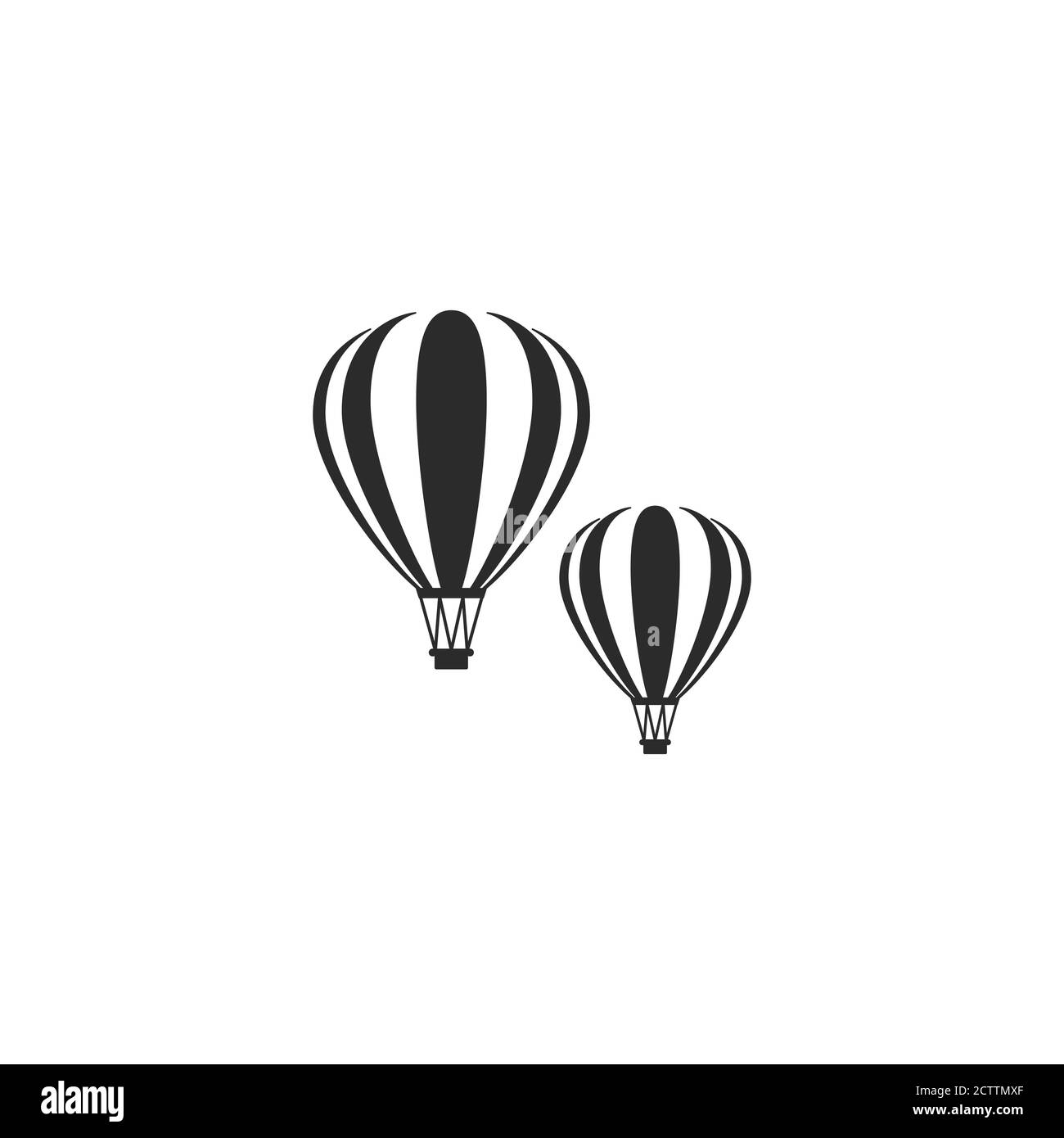 Ballon Avec Le Noeud En Noir Et Blanc Illustration de Vecteur