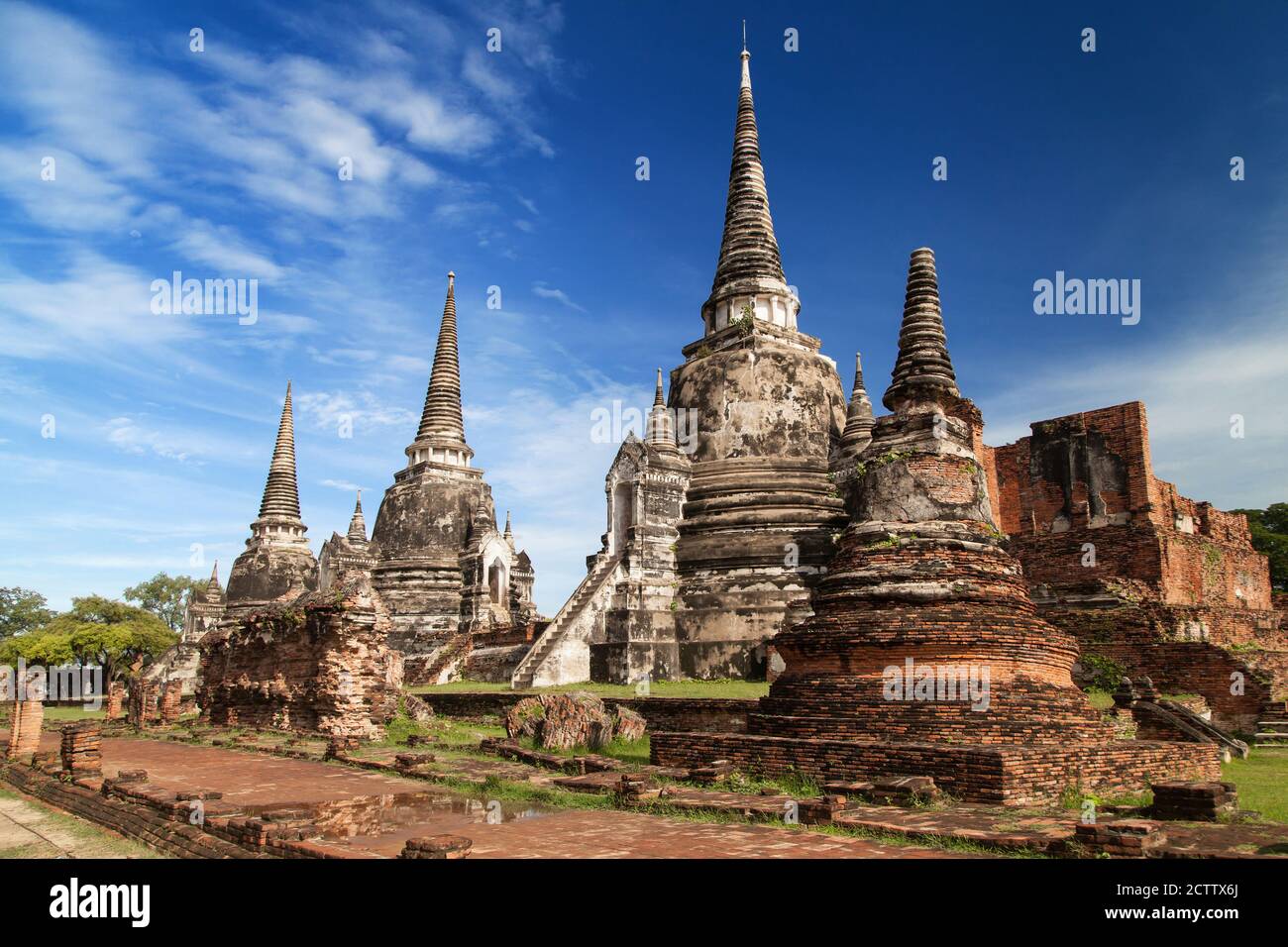 Wat Phra Si Sanphet à Ayutthaya, Thaïlande. Banque D'Images