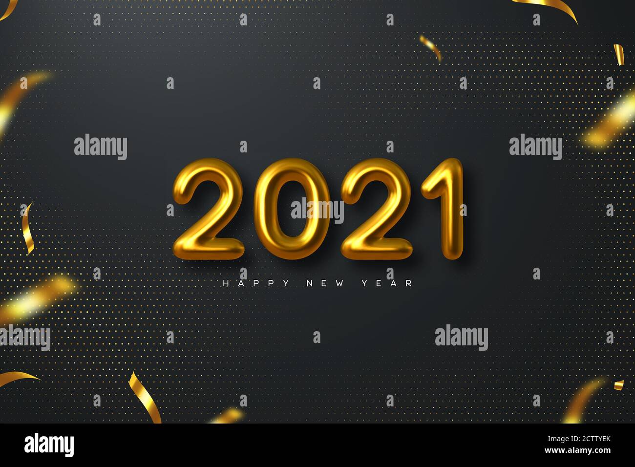 2021 panneau du nouvel an. Illustration de Vecteur