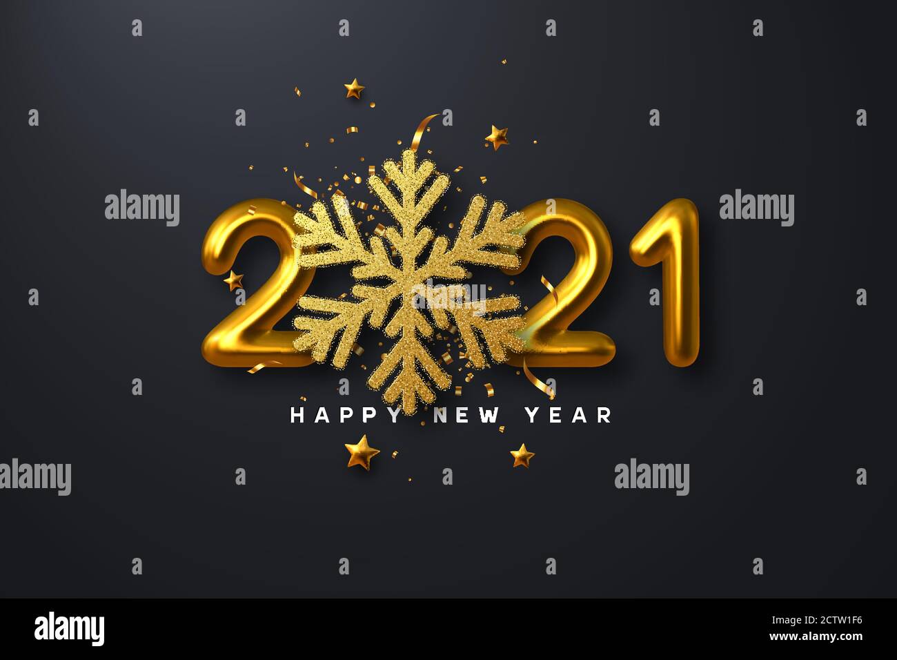 2021 panneau du nouvel an. Illustration de Vecteur