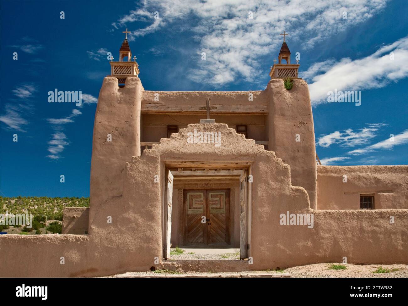 Église de San Jose de Gracia à Las Trampas, New Mexico, USA Banque D'Images