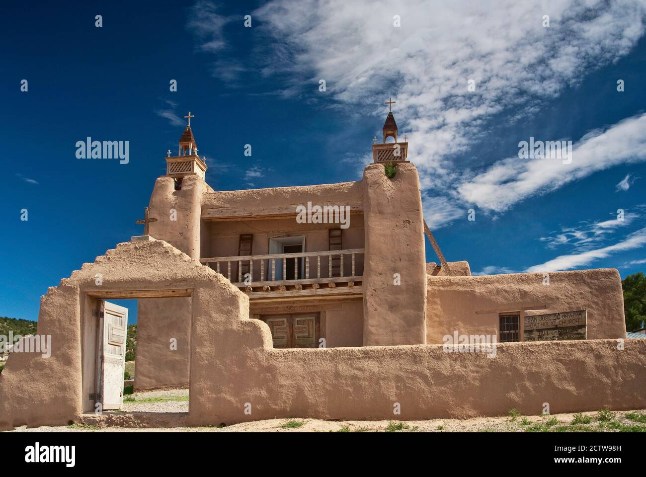 Église de San Jose de Gracia à Las Trampas, New Mexico, USA Banque D'Images