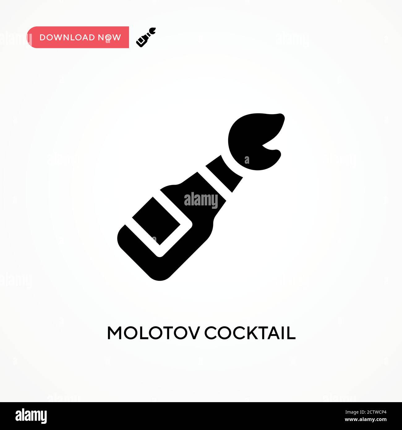 Icône vecteur cocktail Molotov. . Illustration moderne et simple à vecteur plat pour site Web ou application mobile Illustration de Vecteur