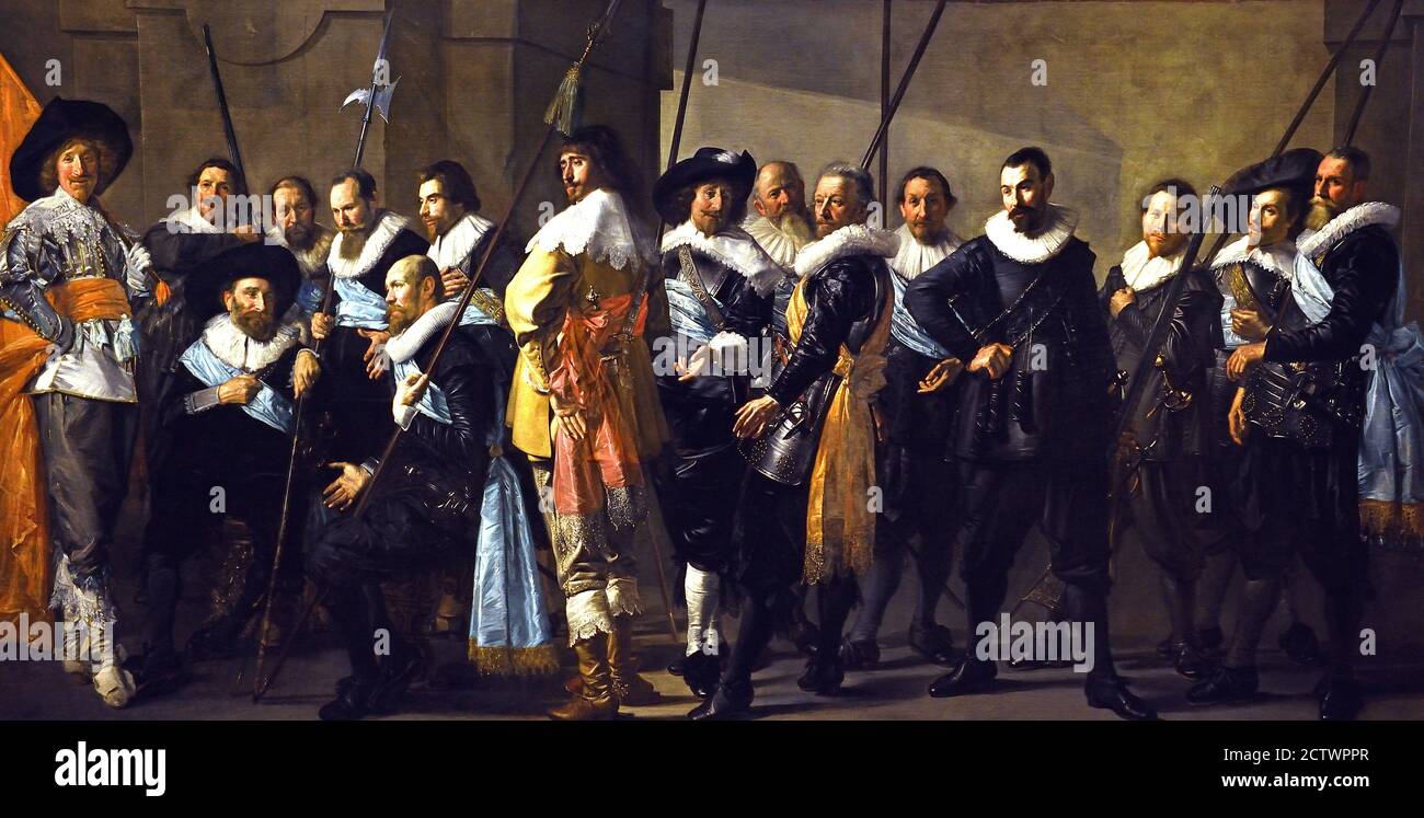 Compagnie du capitaine Reinier Reael et du lieutenant Cornelis Michielsz. Blaeuw, connue sous le nom de «Megarre Company 1633-1637 Frans Hals (1582/1583–1666) et Pieter Codde (1599–1678) Néerlandais pays-Bas Banque D'Images