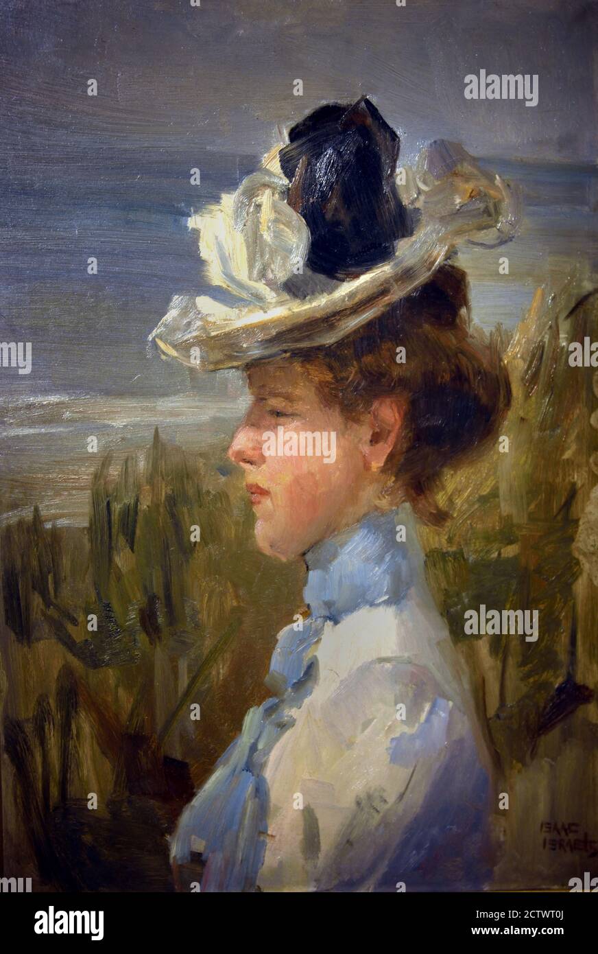 Jeune femme regardant la mer 1900 Isaac Israël 1865 - 1934 Hollande, pays-Bas, néerlandais. Banque D'Images