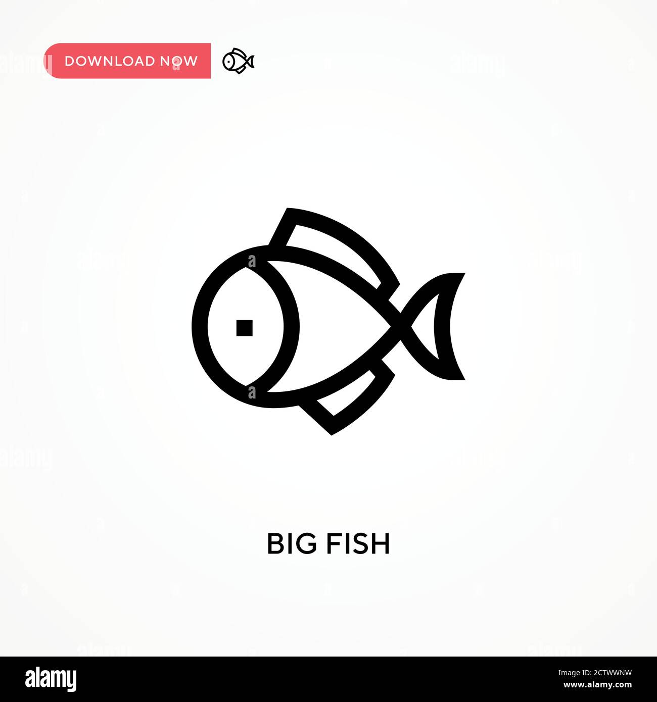 Icône de vecteur de gros poissons. . Illustration moderne et simple à vecteur plat pour site Web ou application mobile Illustration de Vecteur