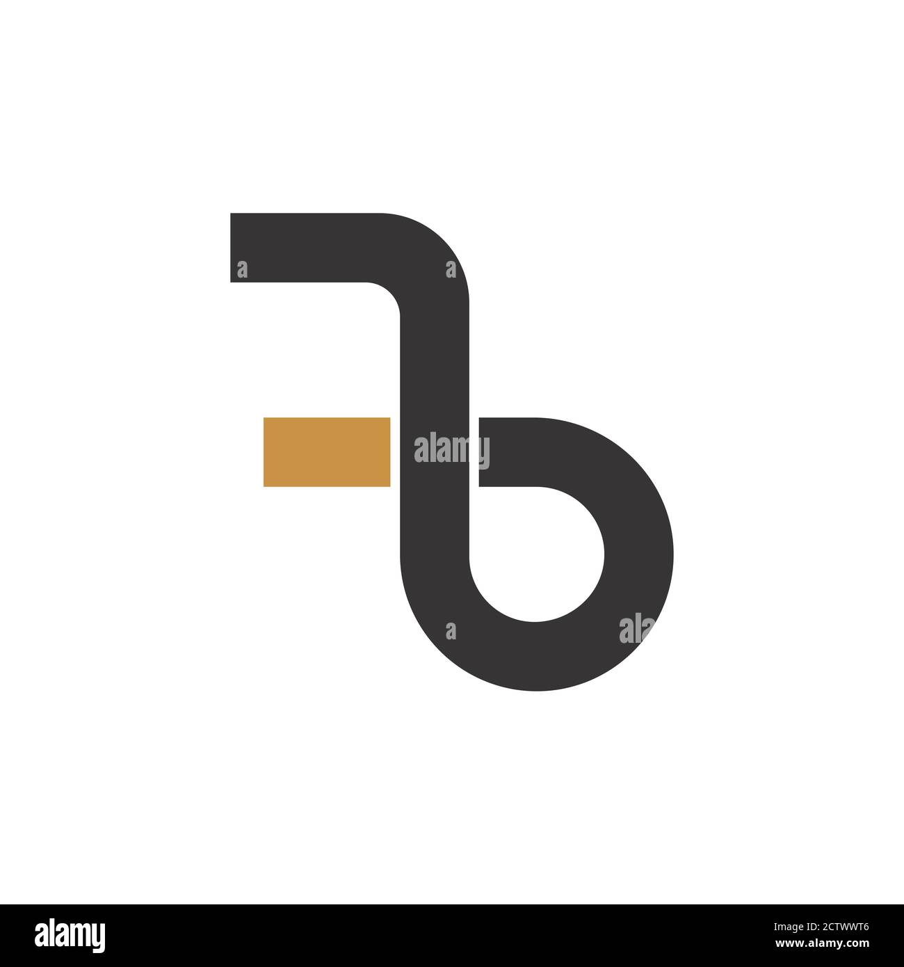 Modèle de dessin vectoriel de lettre initiale pour le logo Bf ou le logo fb Illustration de Vecteur