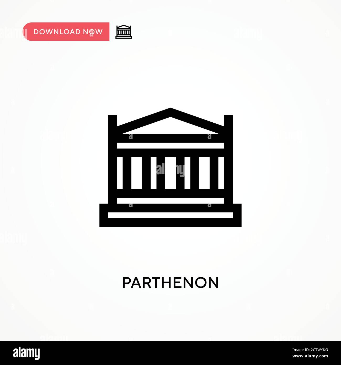 Icône de vecteur Parthénon. . Illustration moderne et simple à vecteur plat pour site Web ou application mobile Illustration de Vecteur