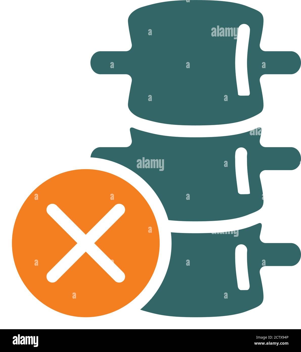 Courbe de contrôle avec icône en croix. Symbole de canal spinal malade Illustration de Vecteur Courbe de contrôle avec icône en croix. Symbole de canal spinal malade Illustration de Vecteur