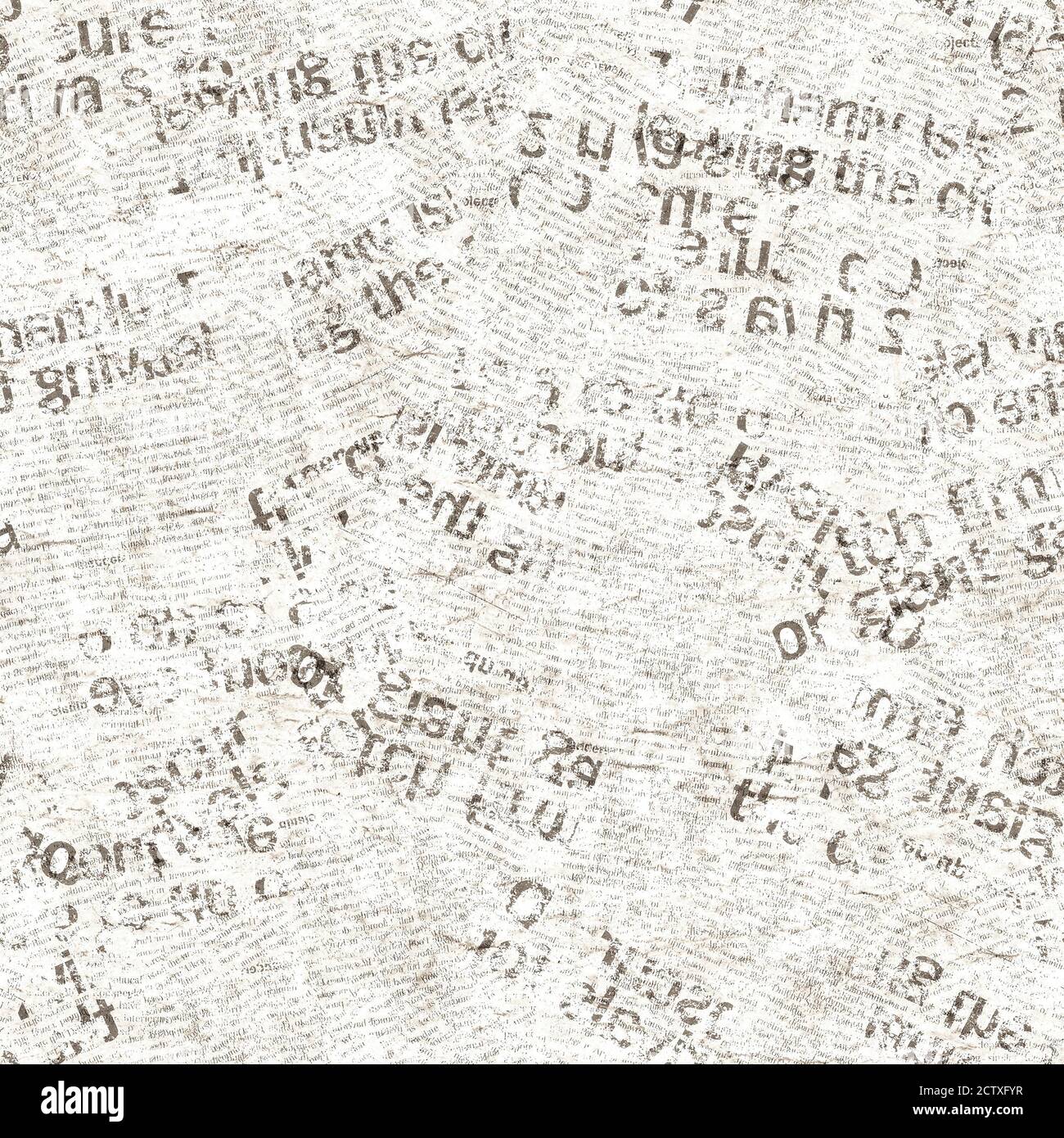 Journal Old grunge collage sans couture motif. Texture de papier journal vintage illisible. Papier d'actualités de collage de couleur grise, arrière-plan texturé. Imprimer pour le texte Banque D'Images